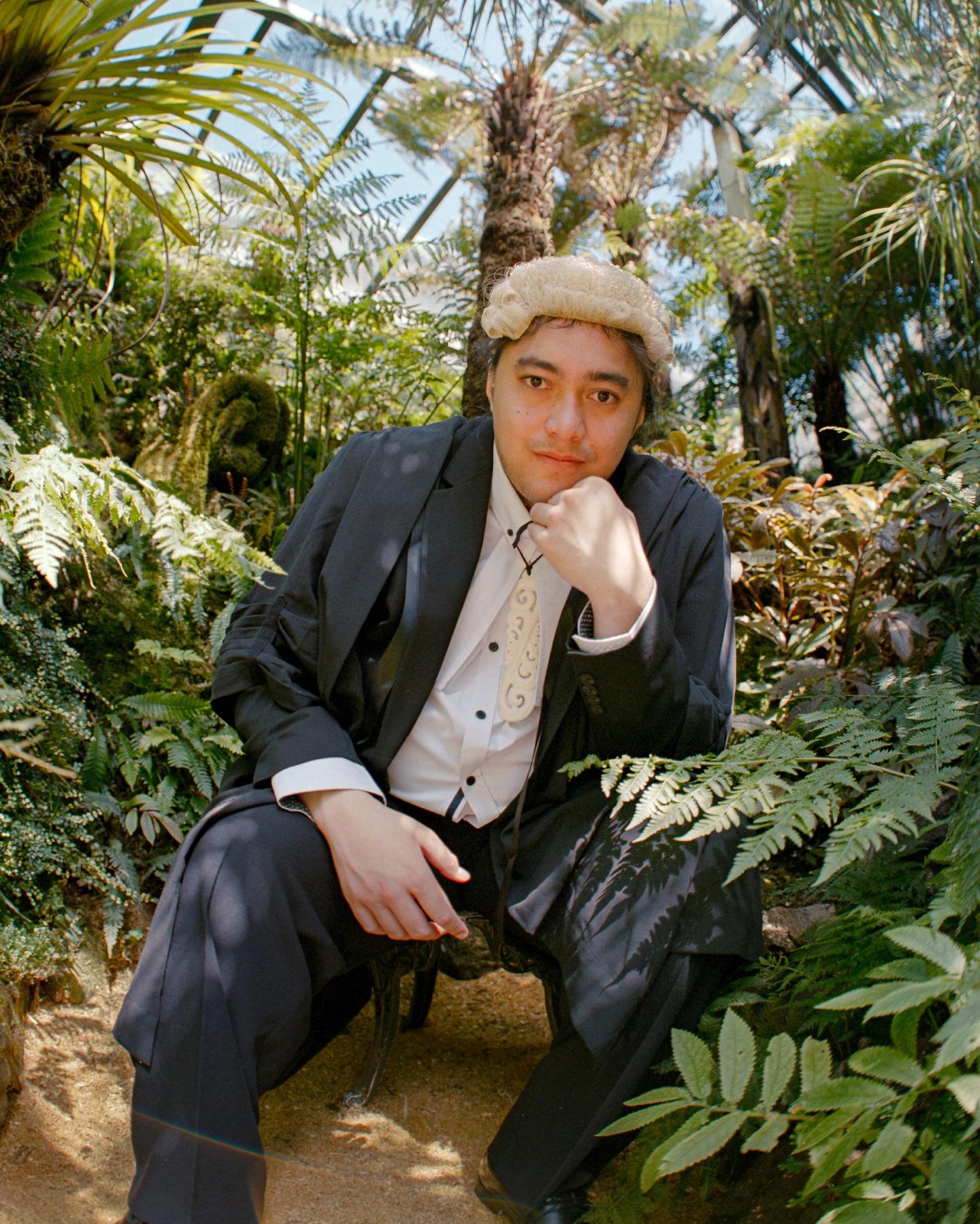 Suit in the ferns