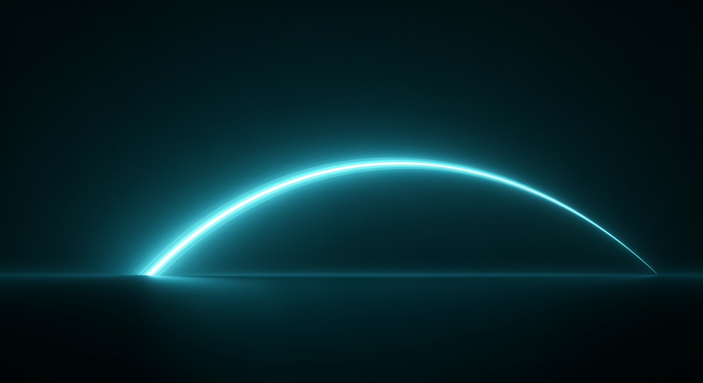 Gradient curve of teal light rising then flattening — capacity curve