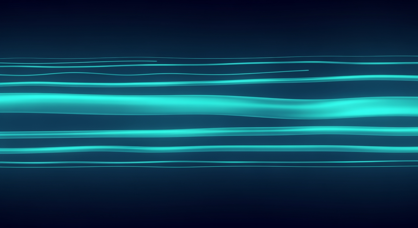 Multiple parallel teal streams — streaming liquidity