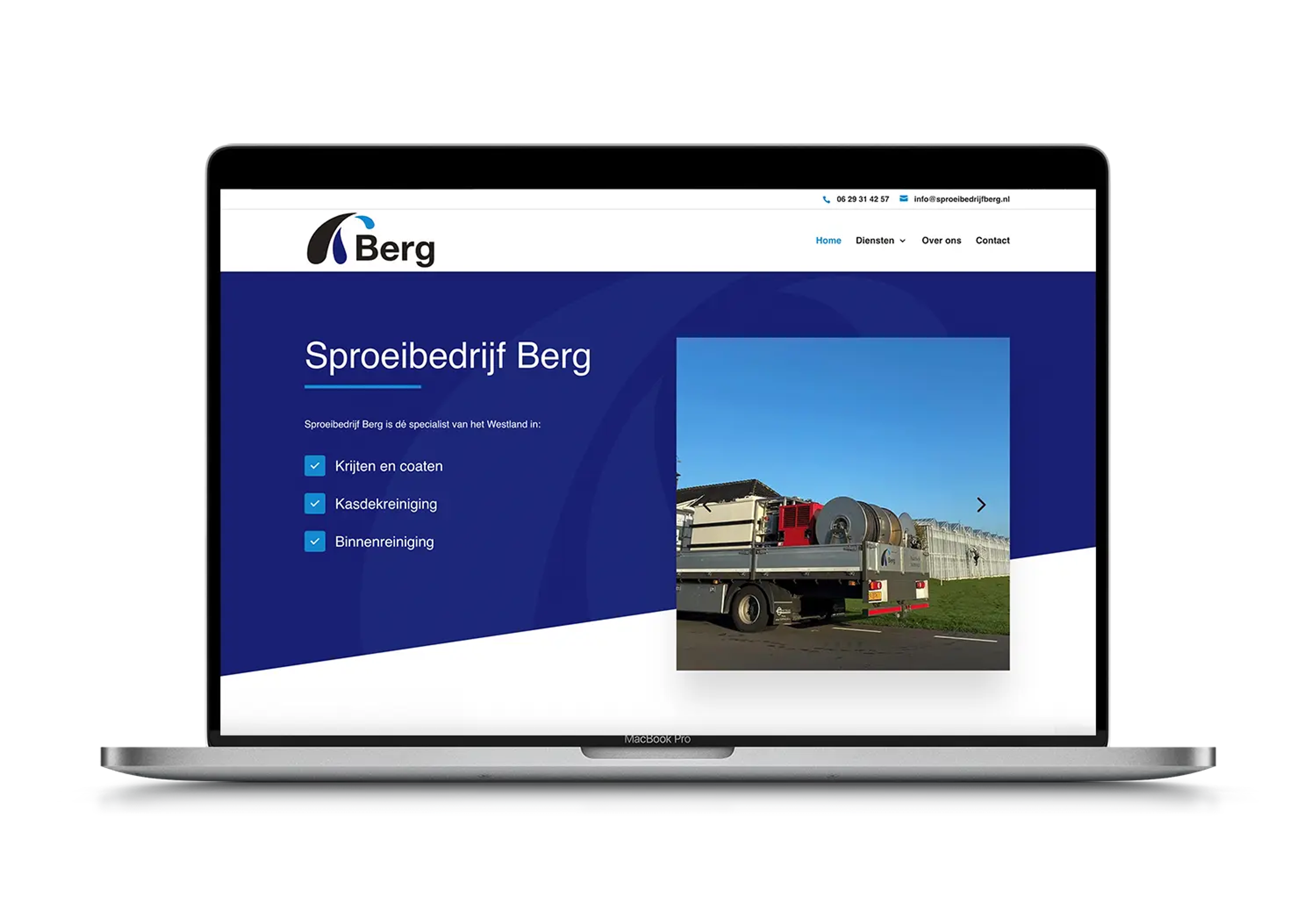 Sproeibedrijf Berg – mockup
