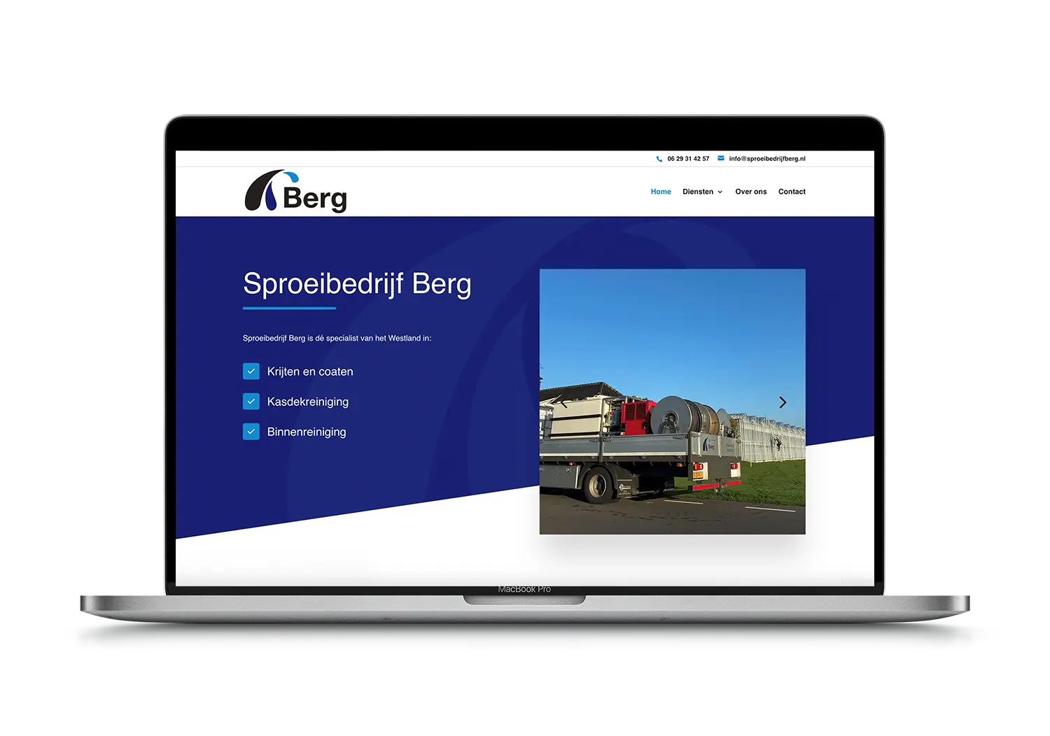 Sproeibedrijf Berg – mockup