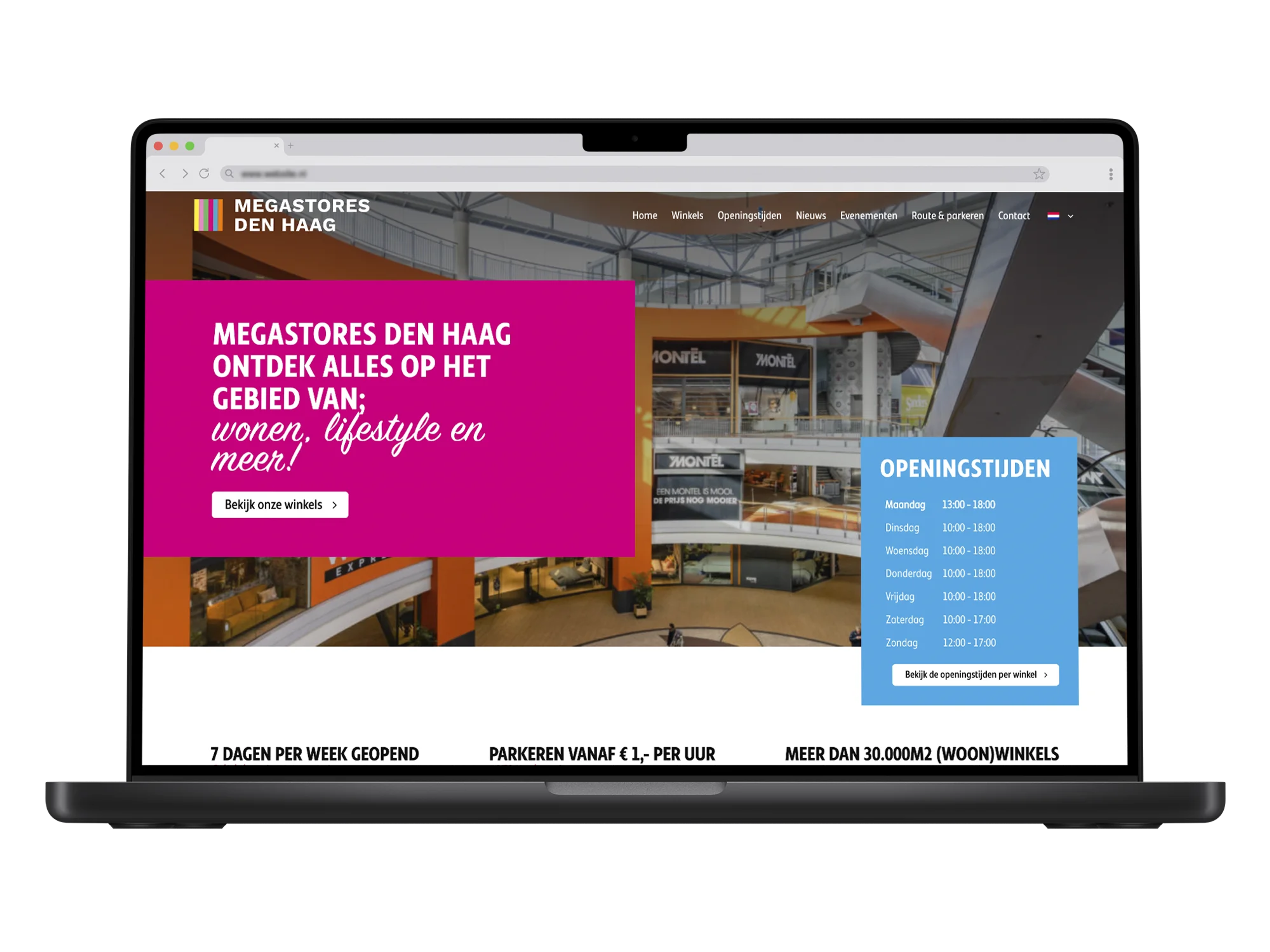 Megastores Den Haag – mockup