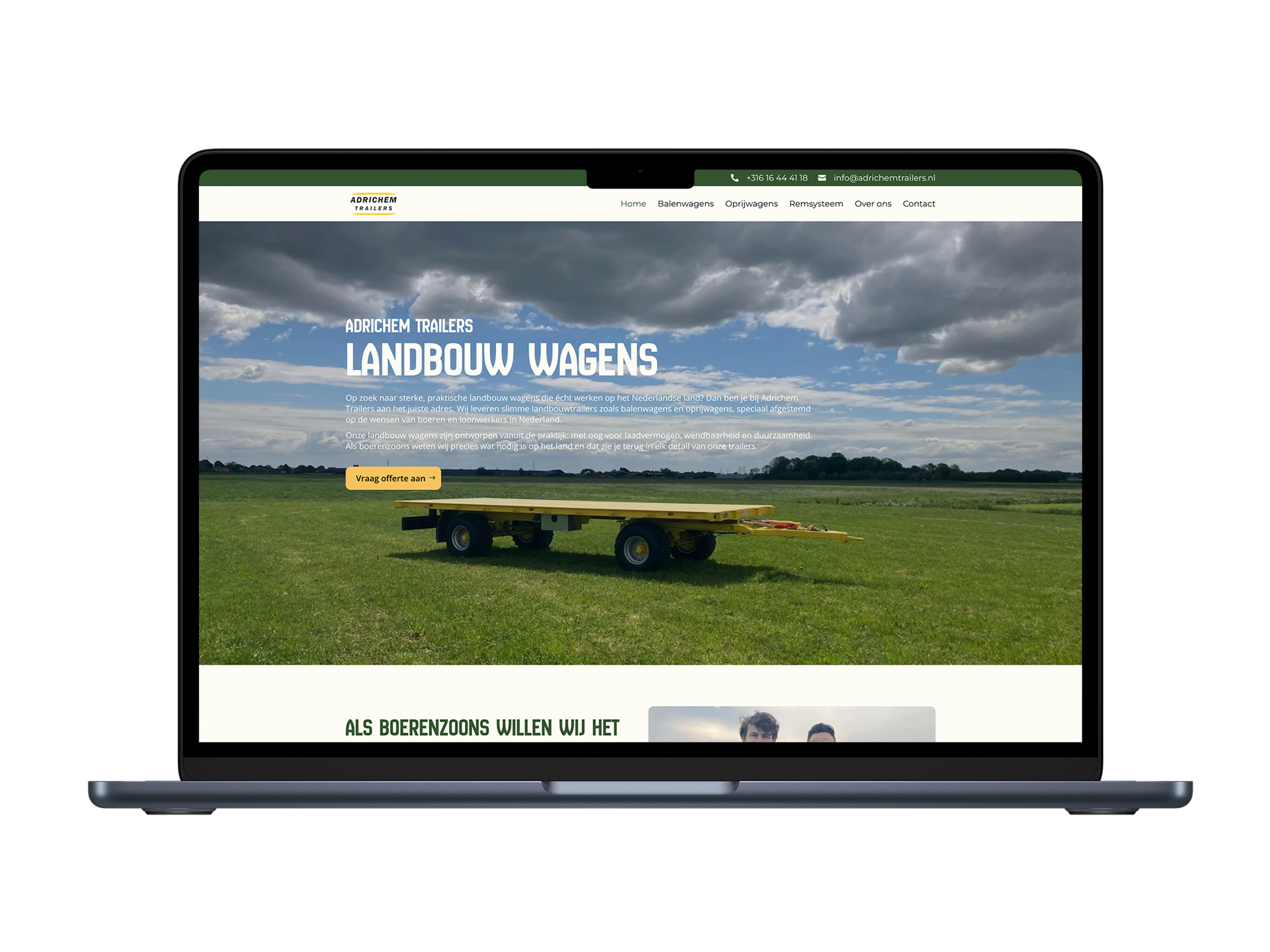 Adrichem Trailers – mockup