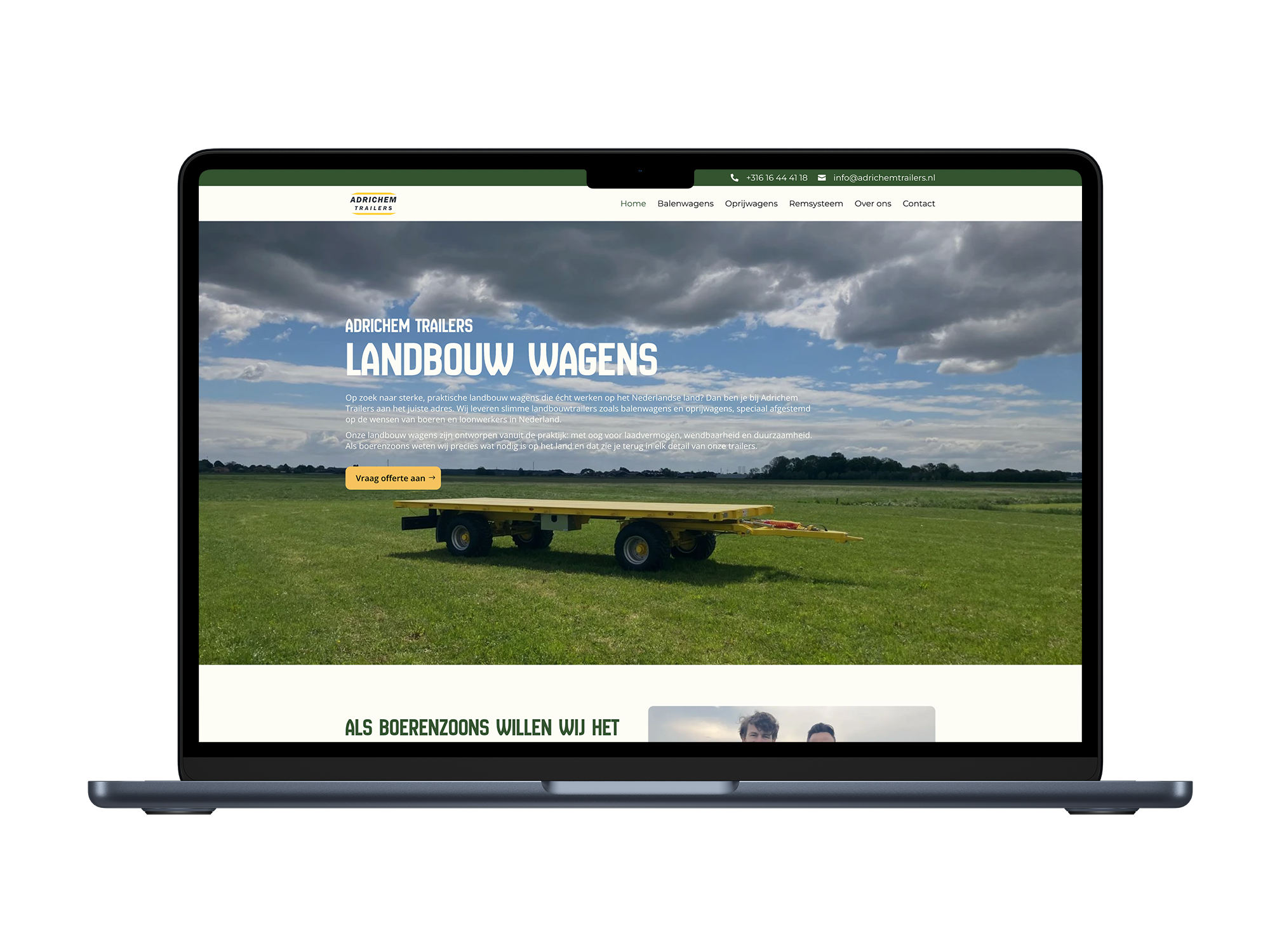 Adrichem Trailers – mockup