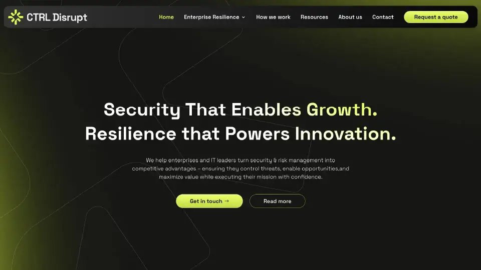 Website van CTRL Disrupt