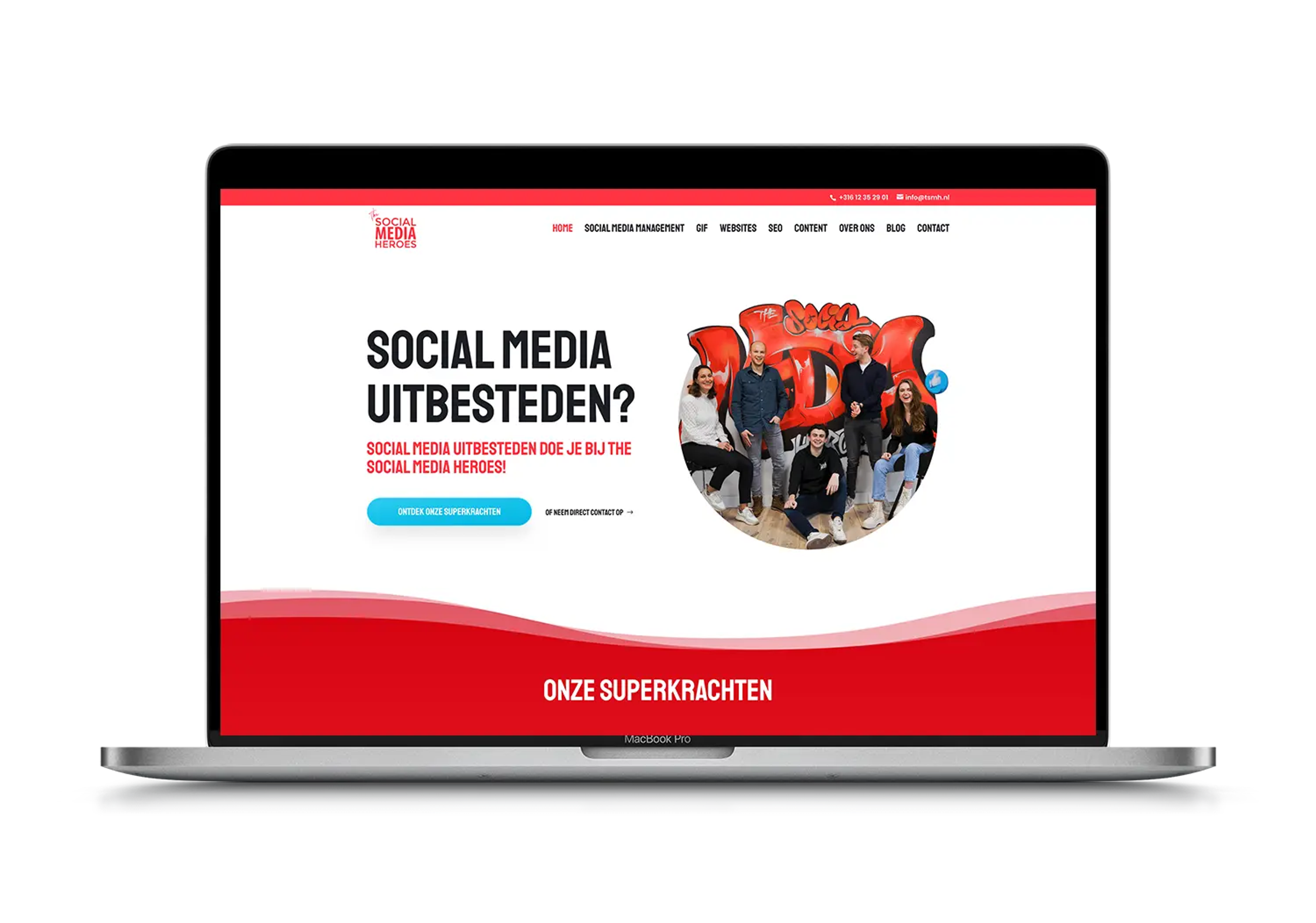 The Social Media Heroes – mockup