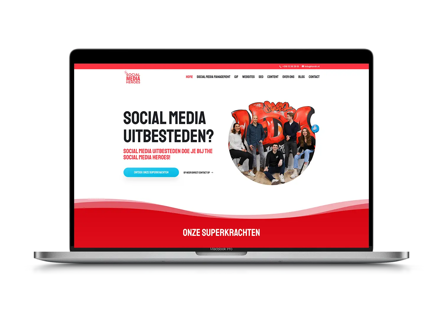 The Social Media Heroes – mockup