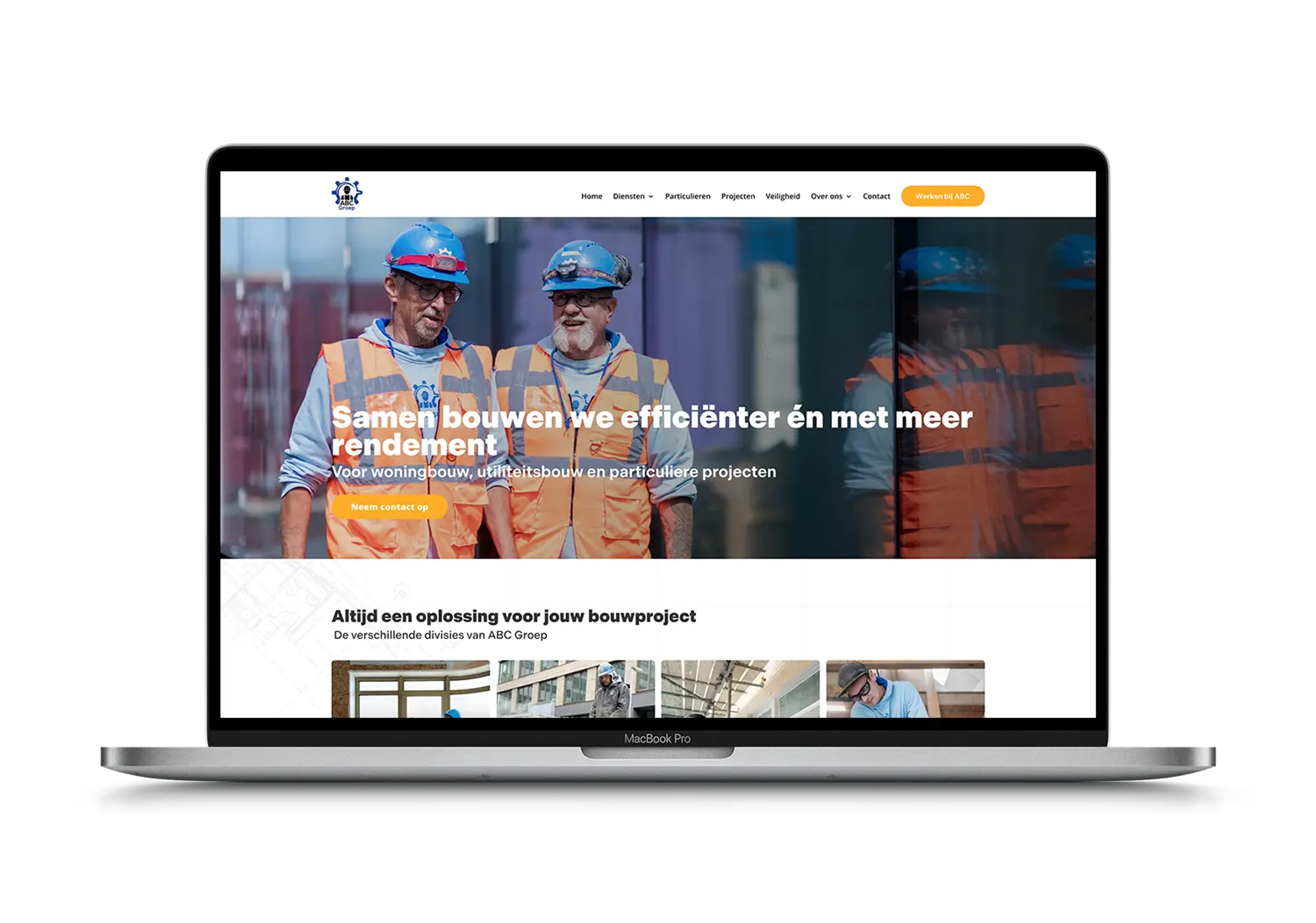 ABC Groep – mockup