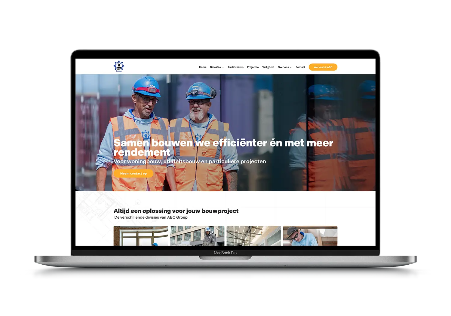 ABC Groep – mockup