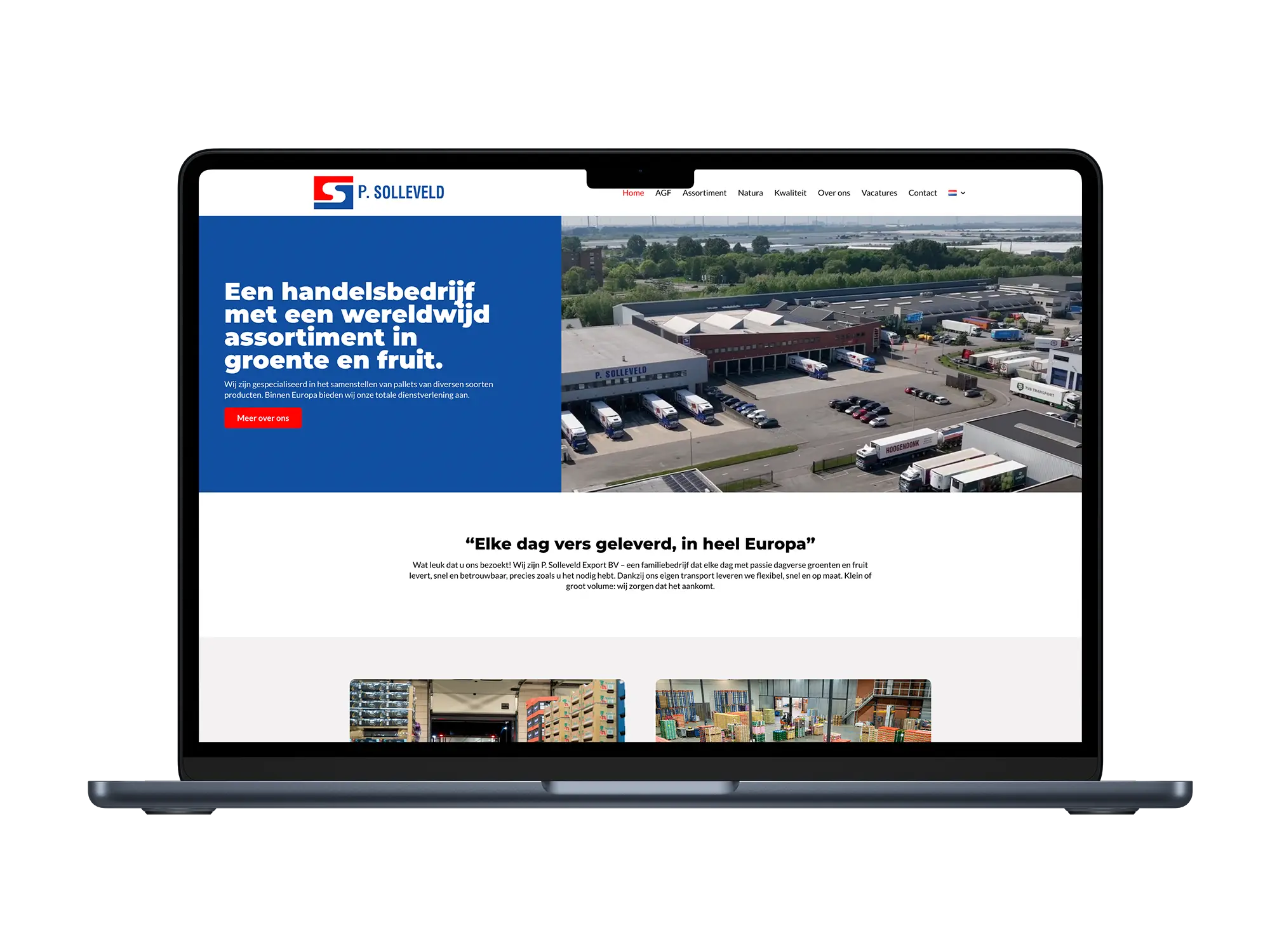 P. Solleveld Export BV – mockup