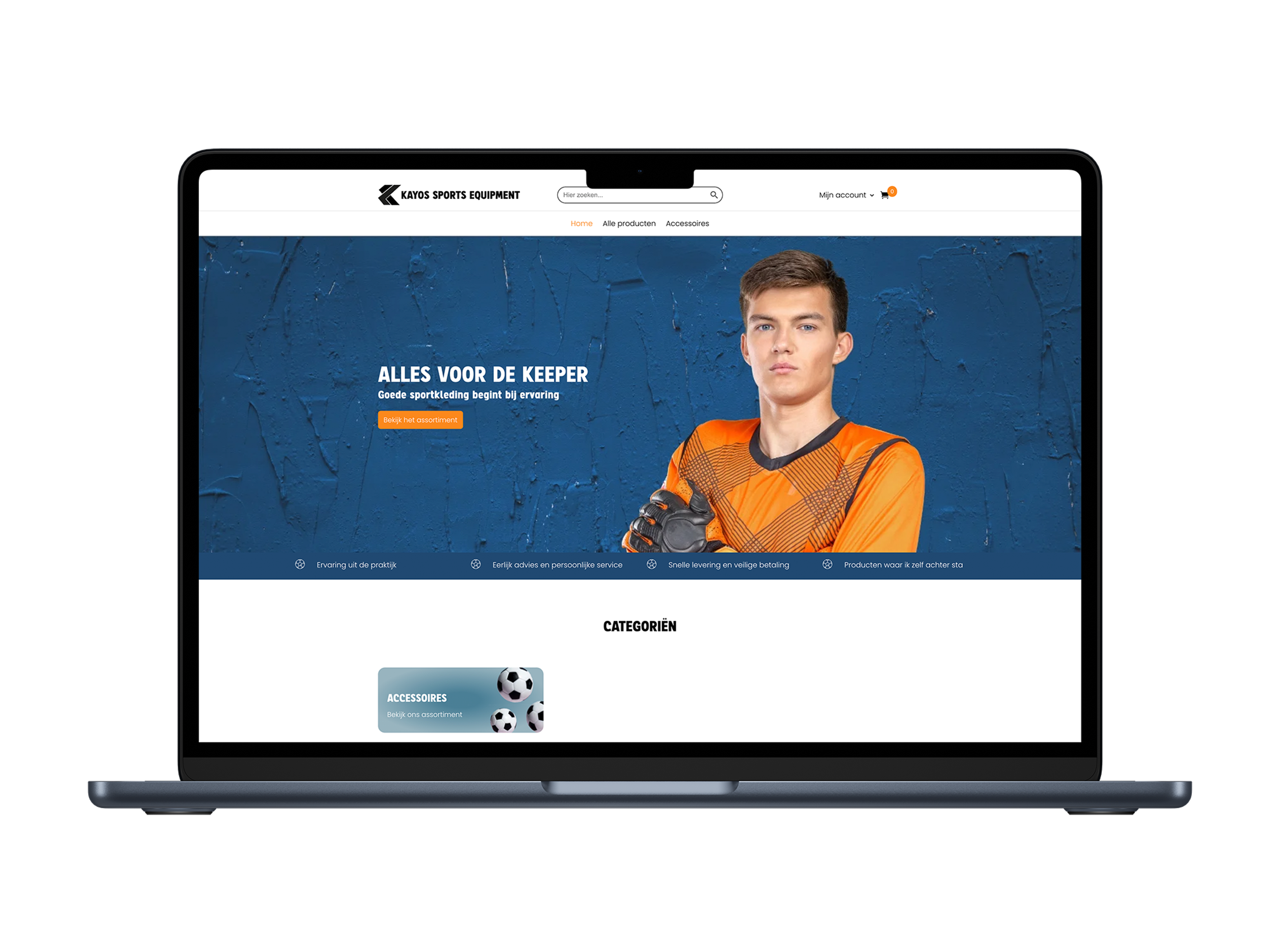 Kayos sports equipment – mockup