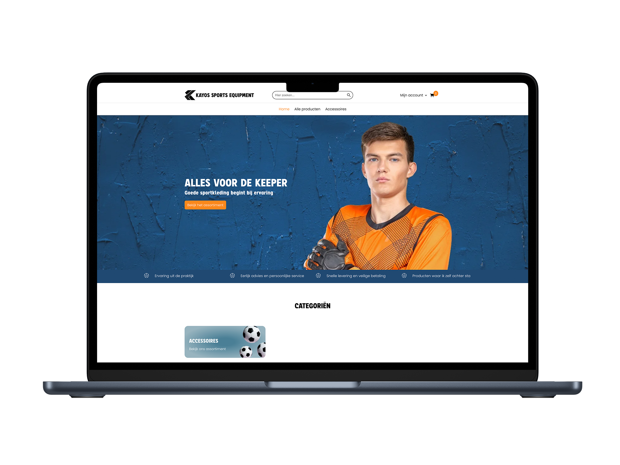 Kayos sports equipment – mockup