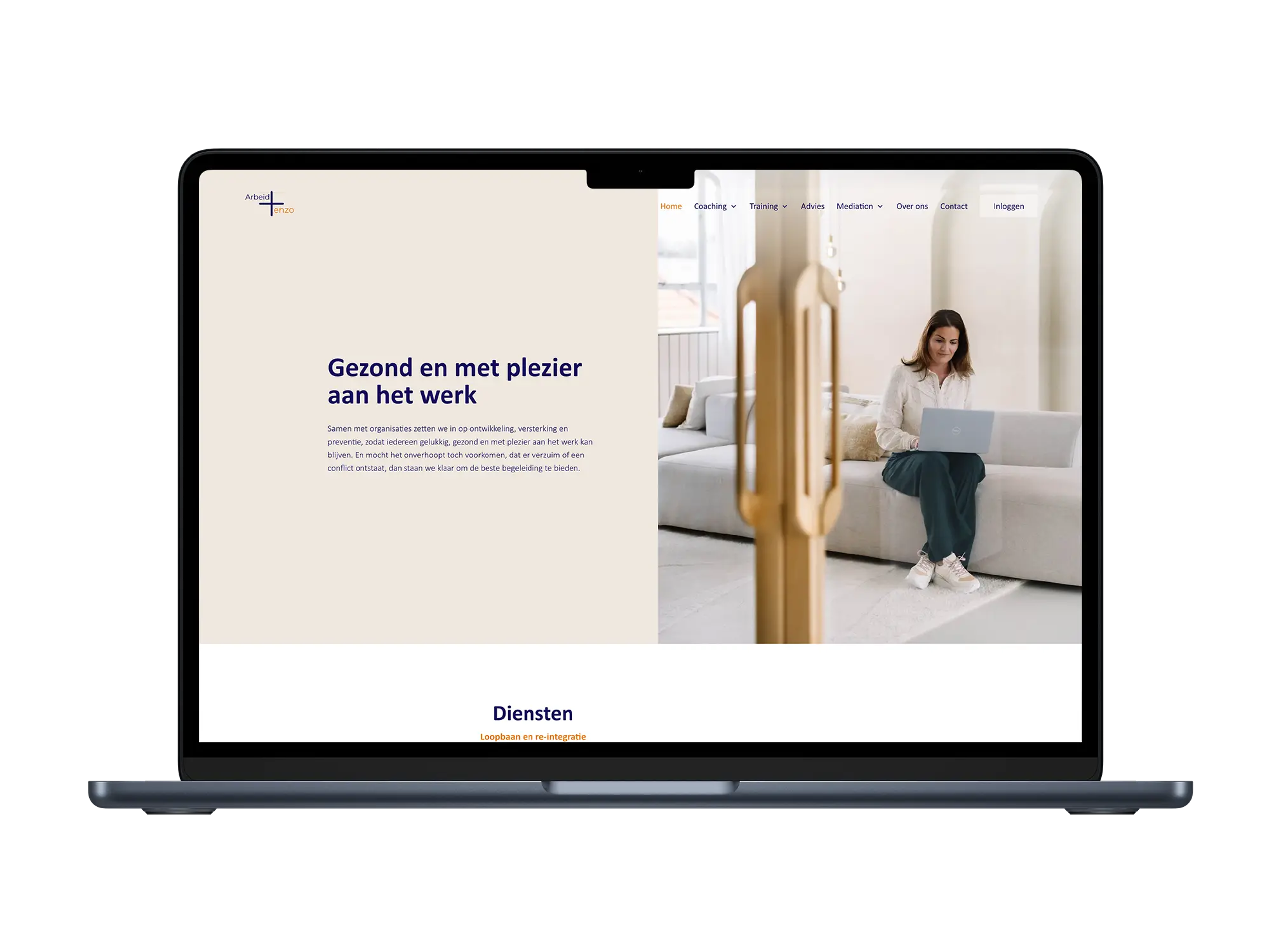 Arbeid Enzo – mockup