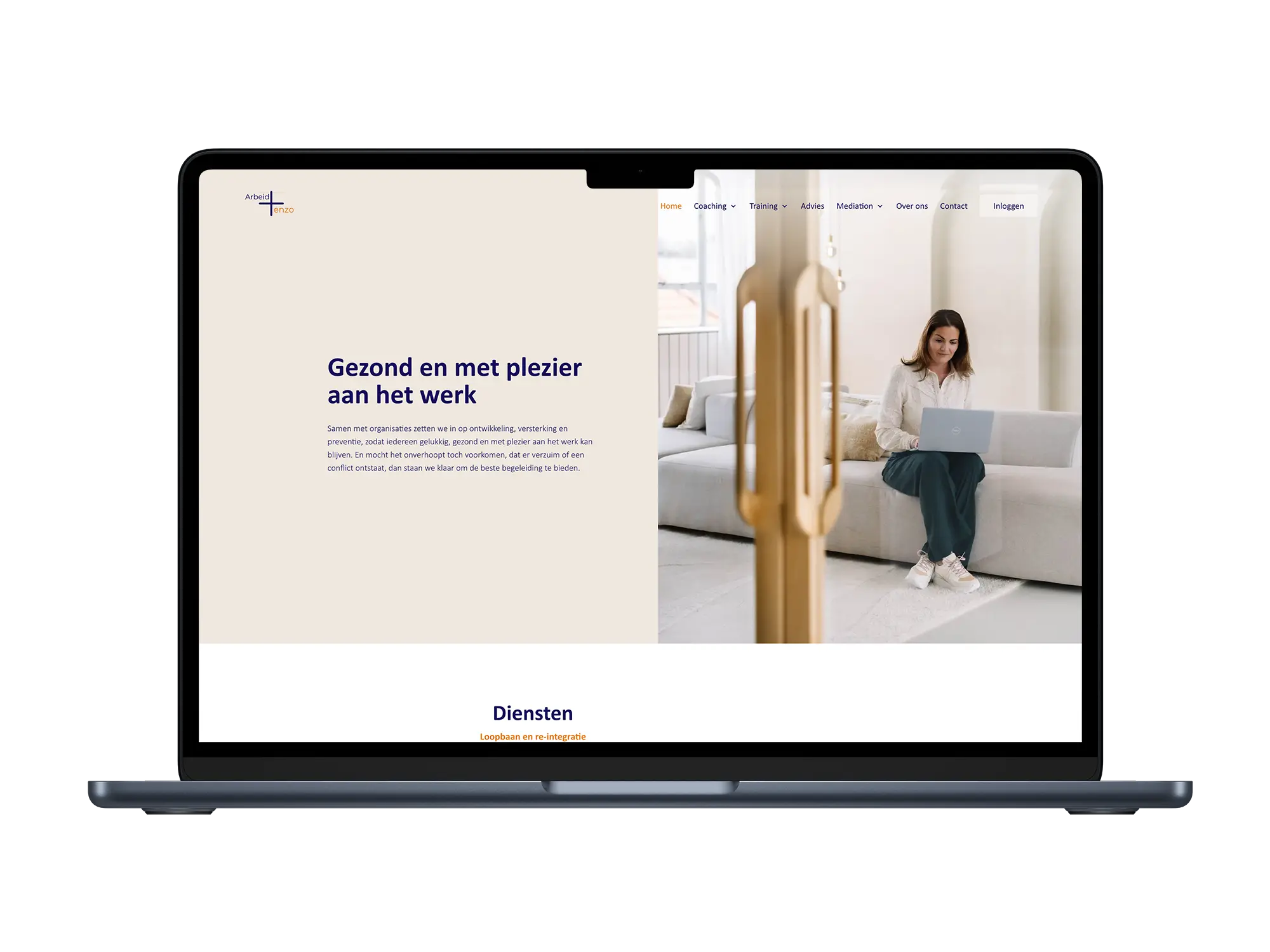 Arbeid Enzo – mockup