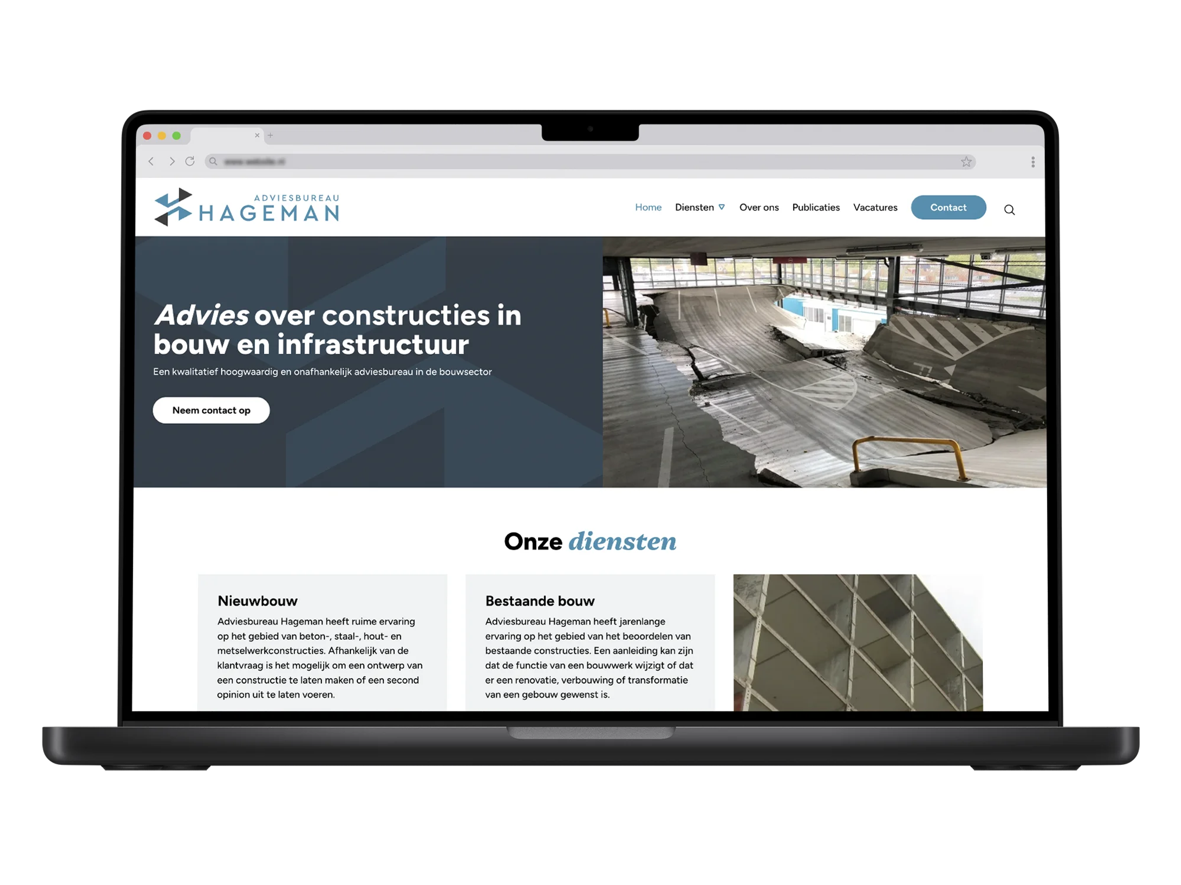 Adviesbureau Hageman – mockup