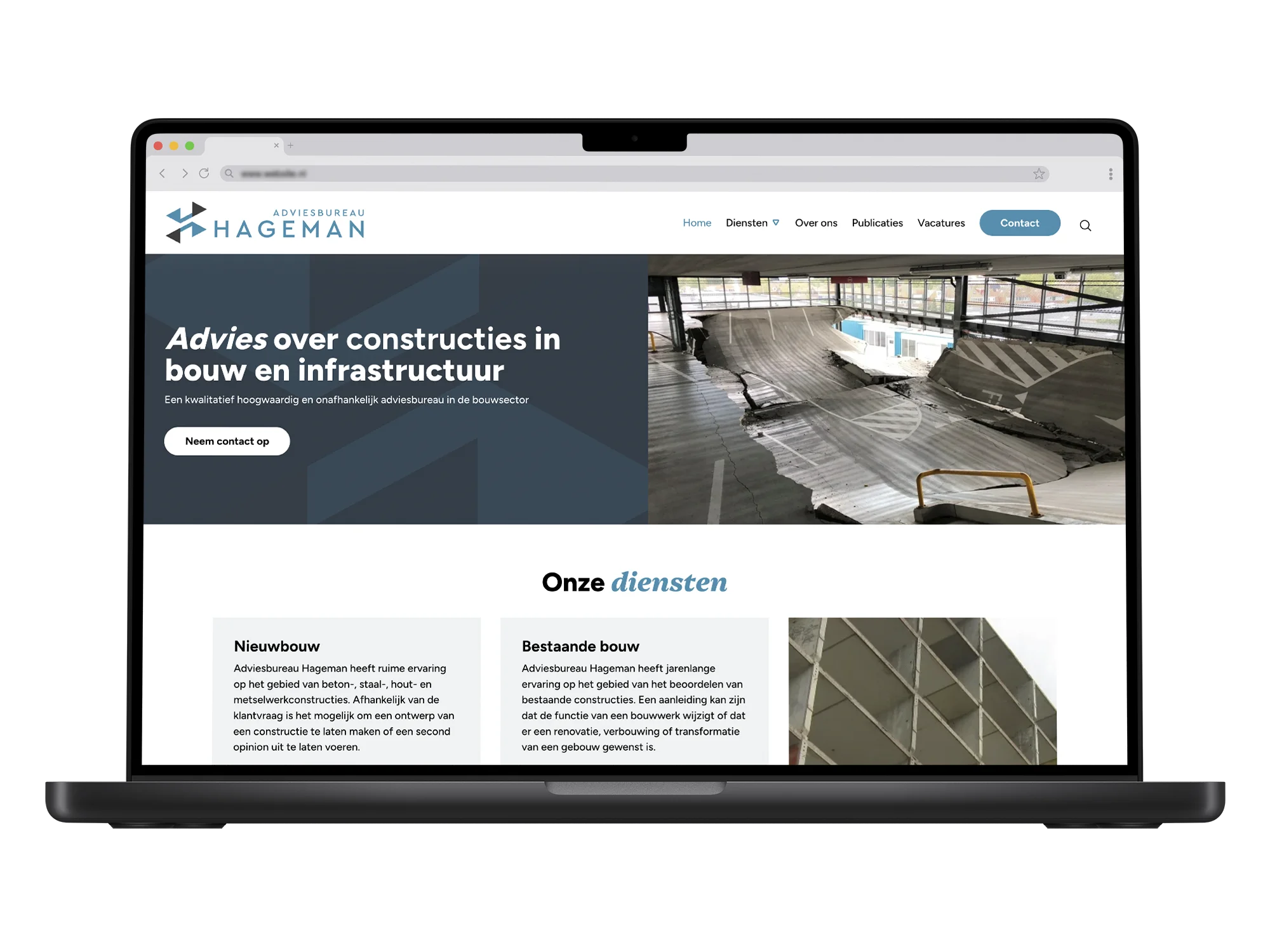 Adviesbureau Hageman – mockup