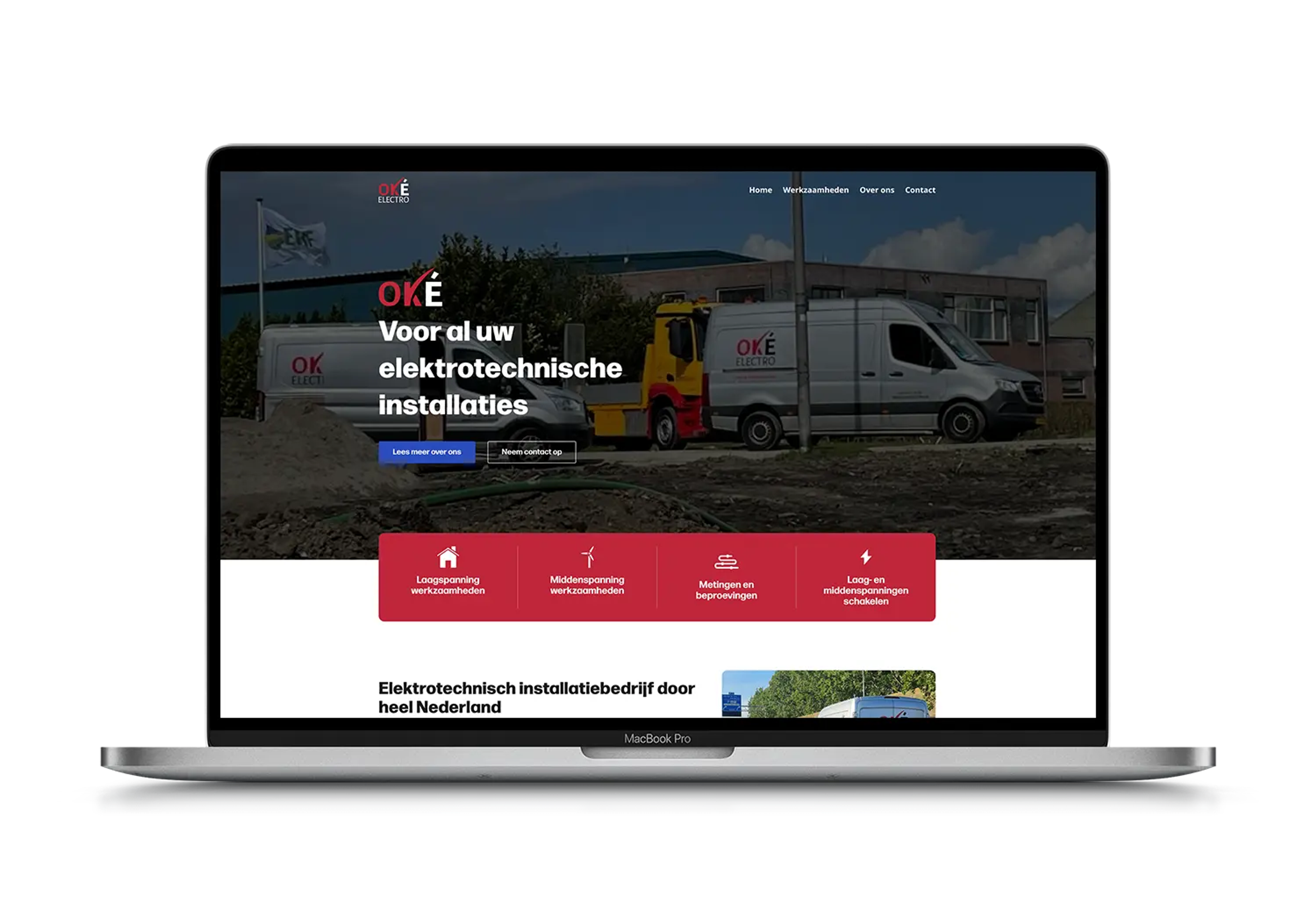 Oké electro – mockup