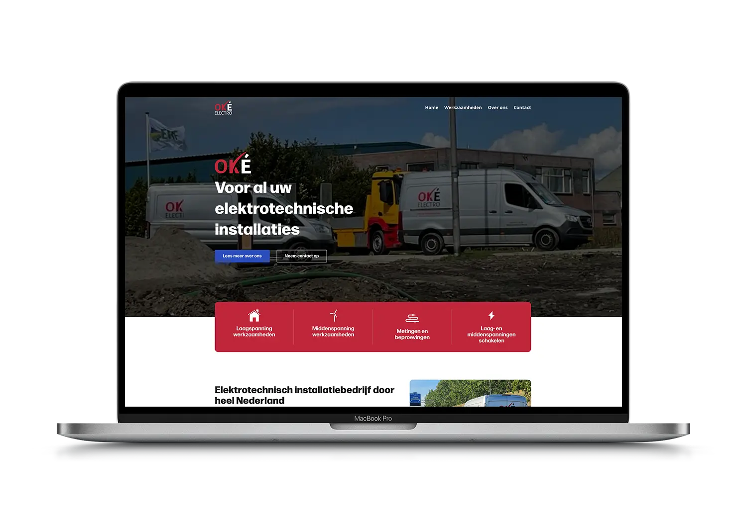Oké electro – mockup