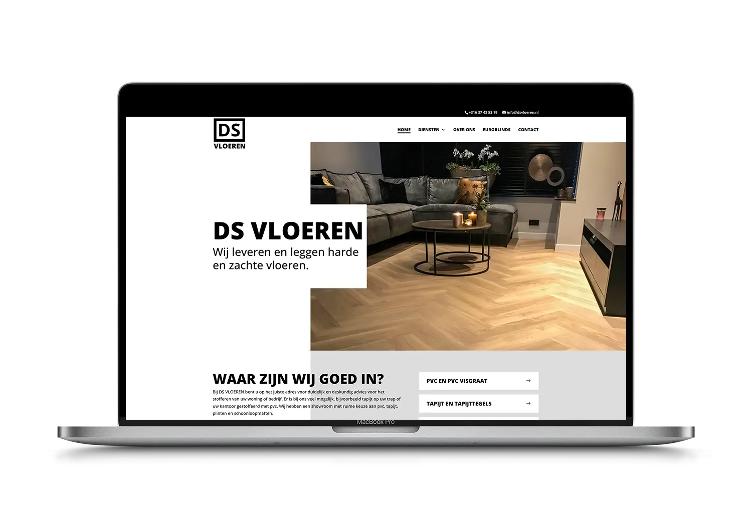 DS Vloeren – mockup