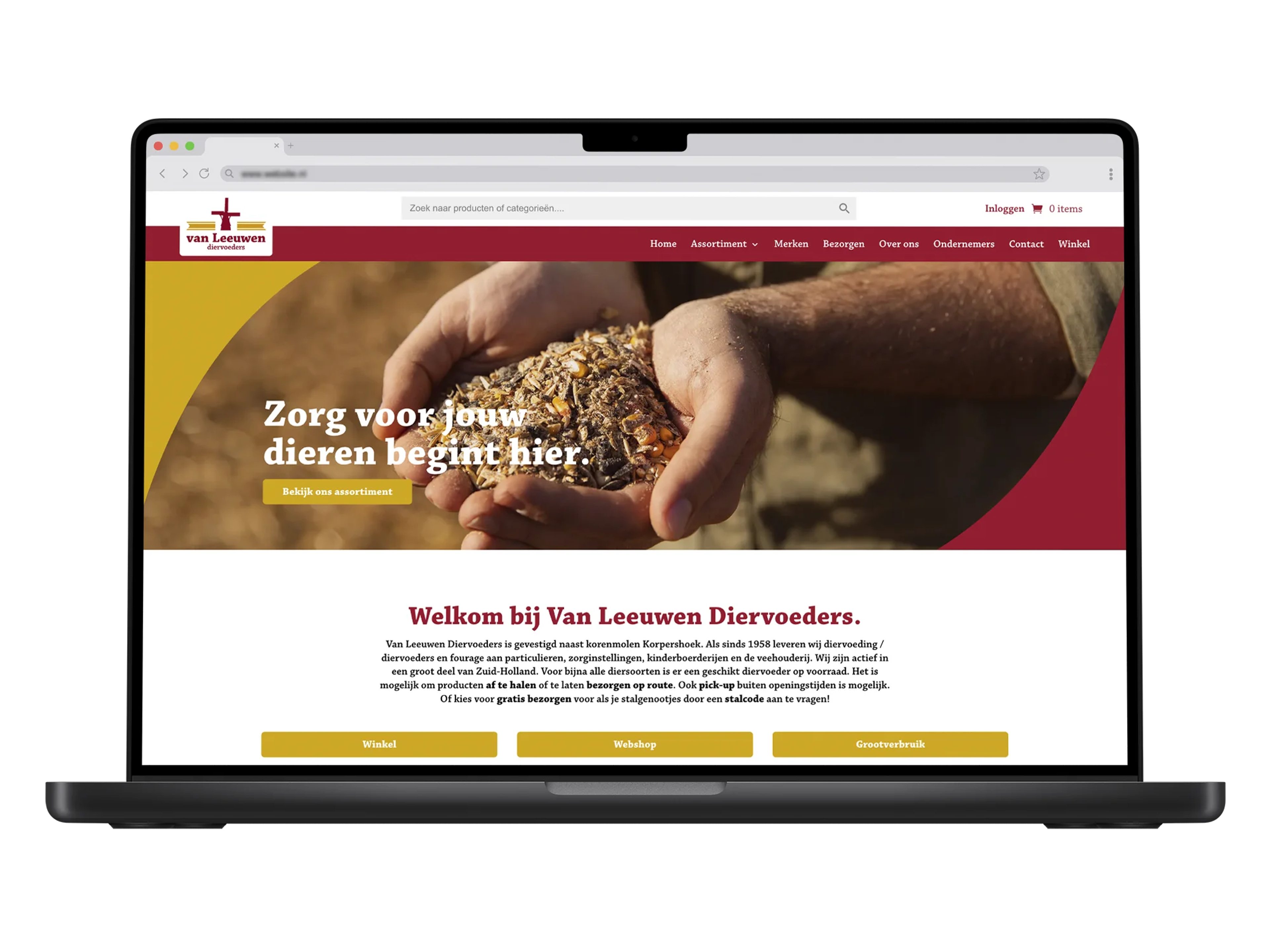 Van leeuwen Diervoeders – mockup