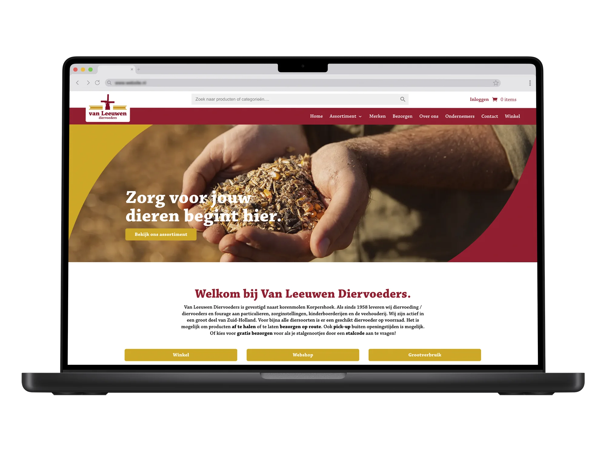 Van leeuwen Diervoeders – mockup