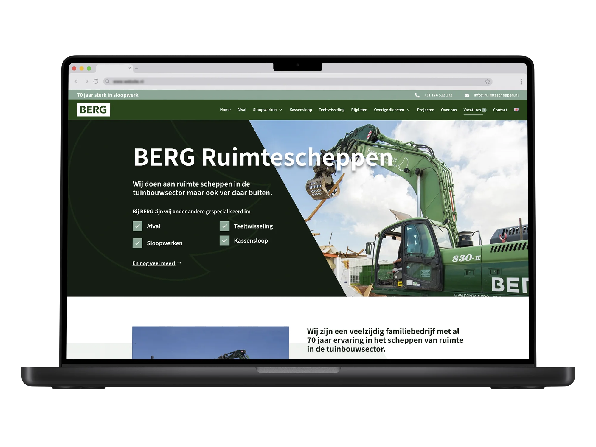 Berg Ruimte Scheppen – mockup