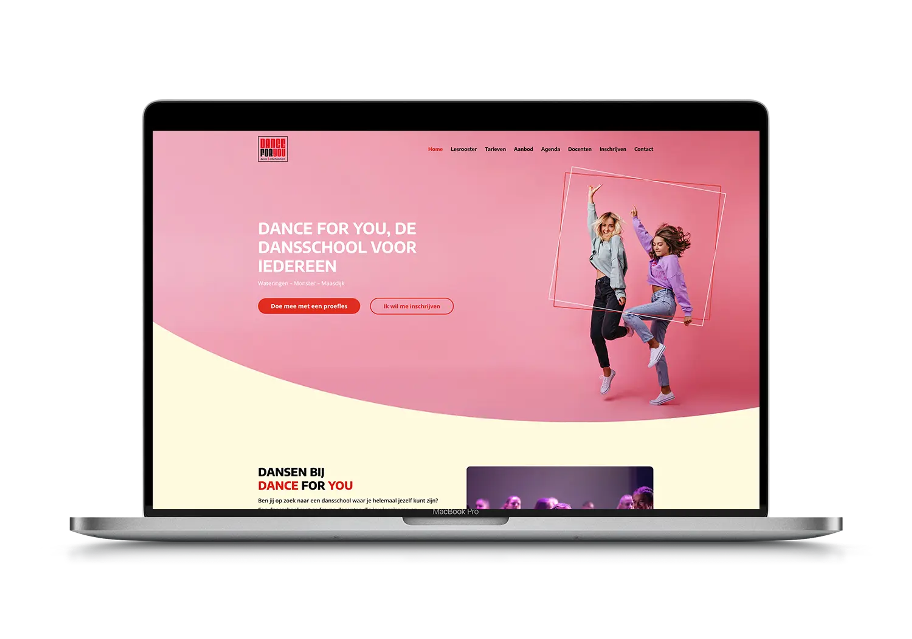 Danceforyou – mockup