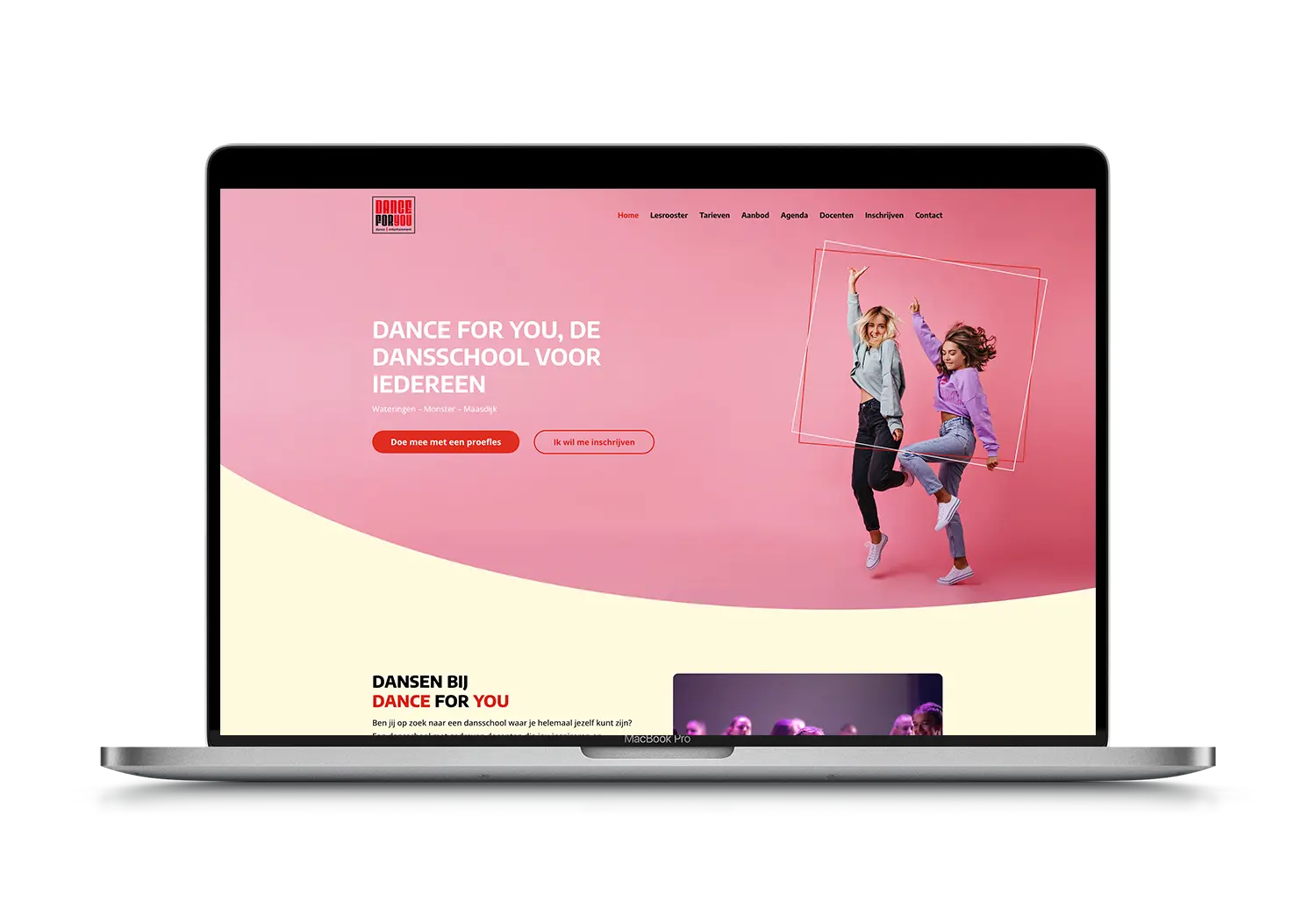 Danceforyou – mockup