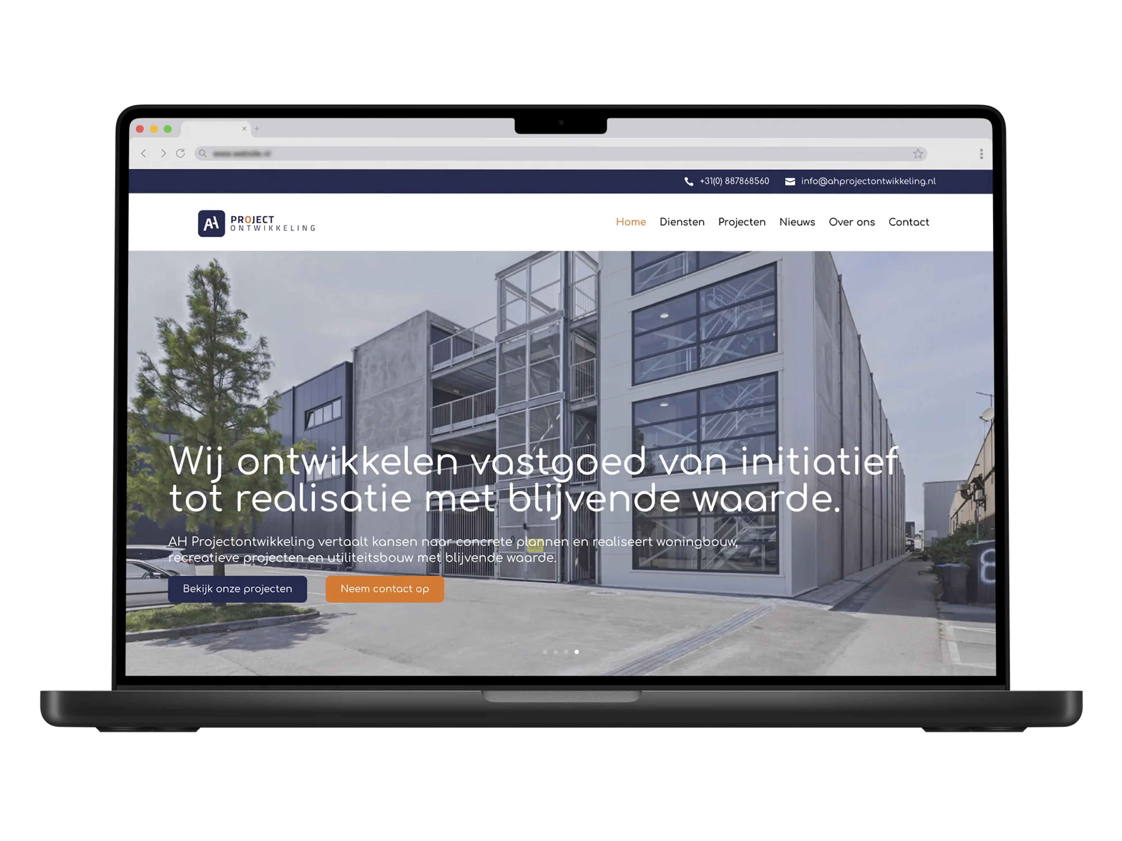 AH Project ontwikkeling – mockup