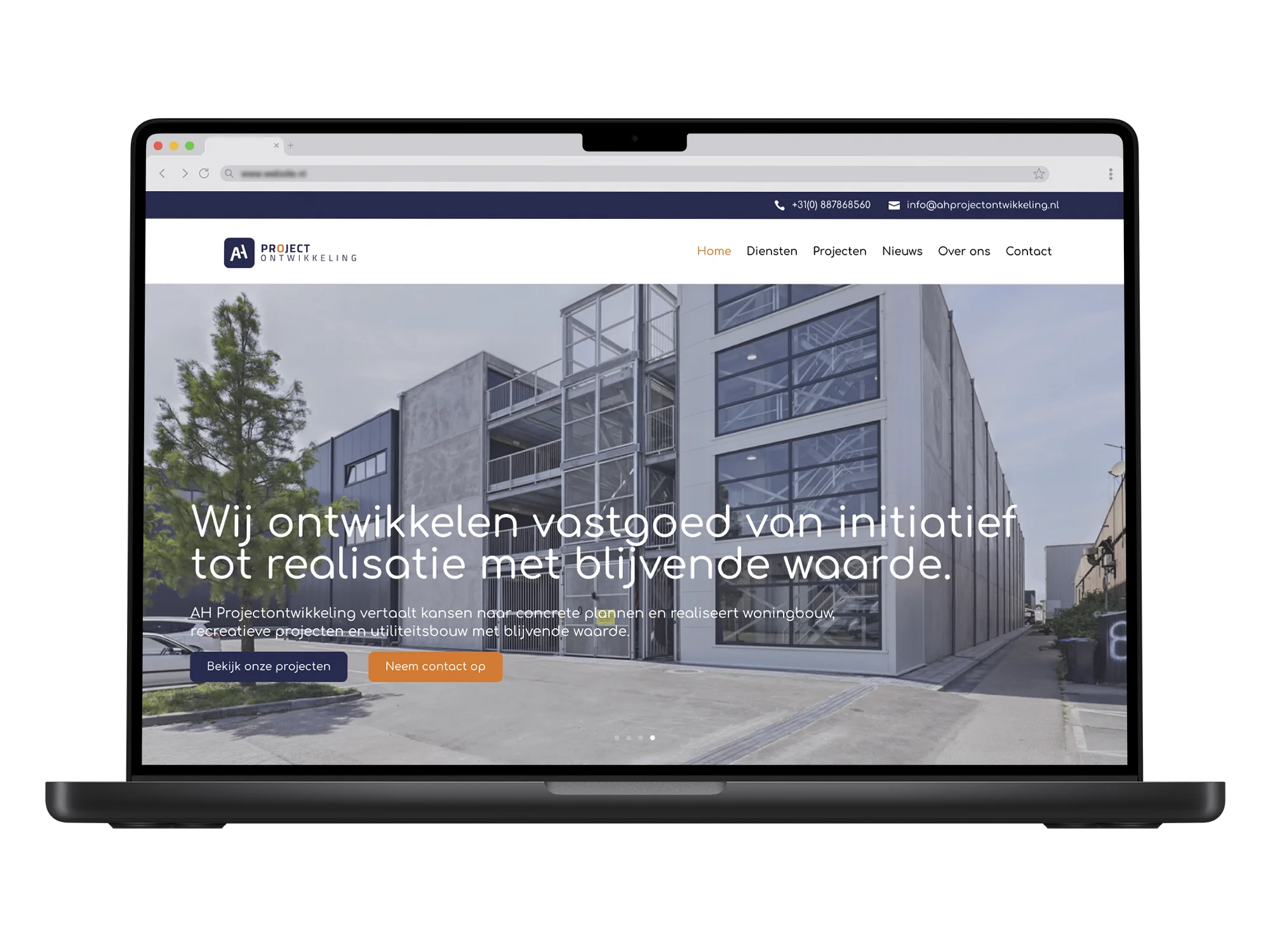 AH Project ontwikkeling – mockup