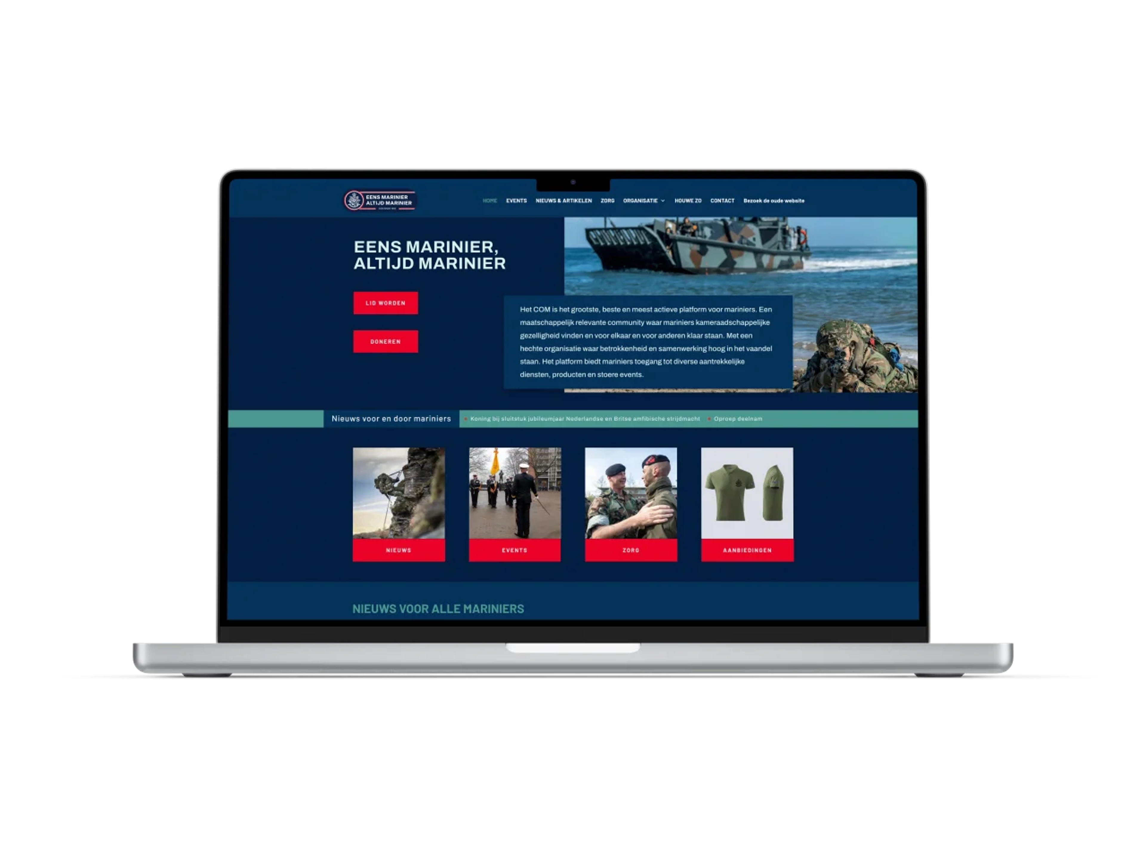 Eens marinier altijd marinier – mockup