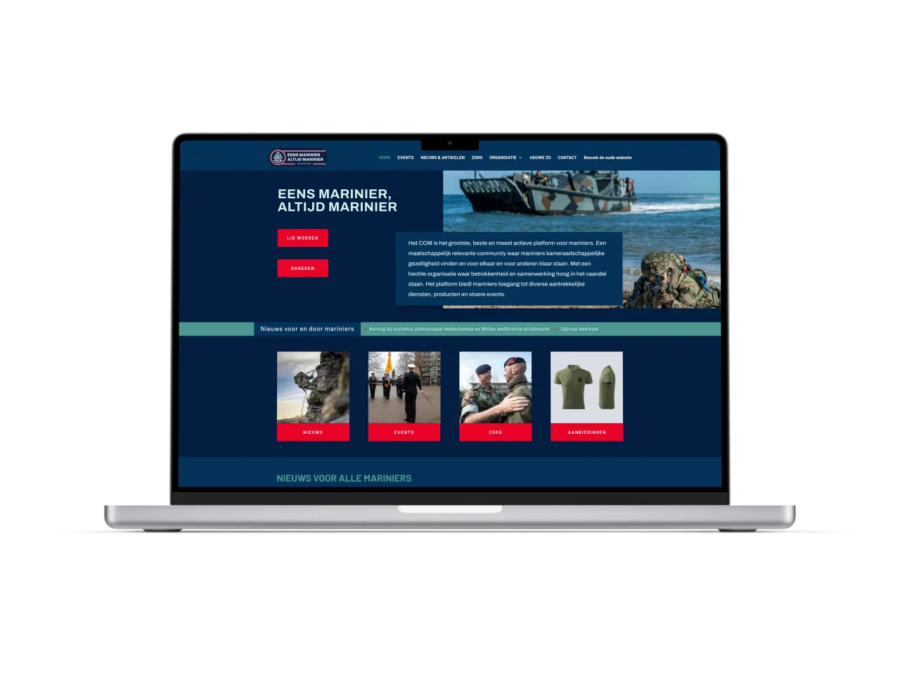 Eens marinier altijd marinier – mockup