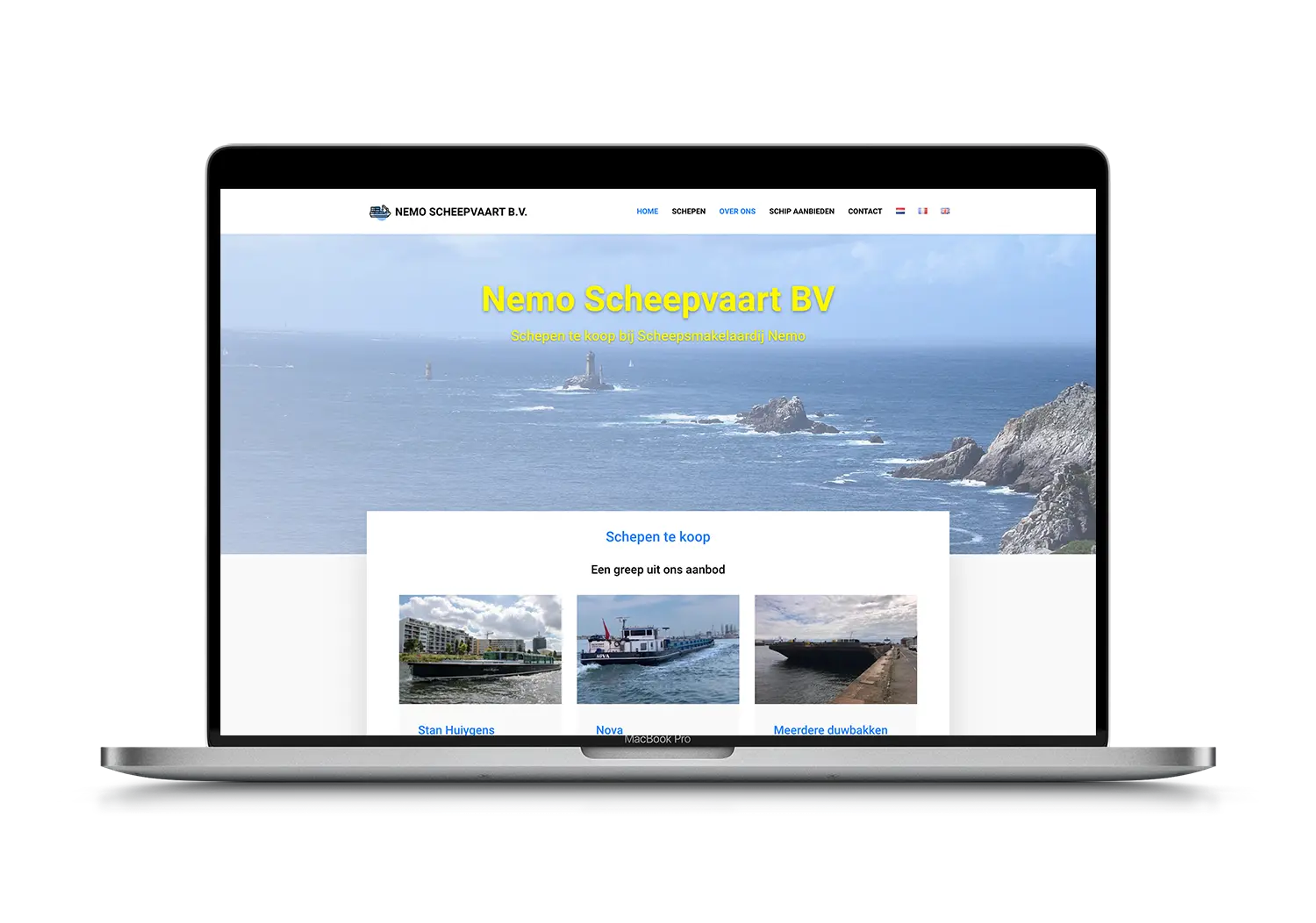 Nemo scheepvaart – mockup