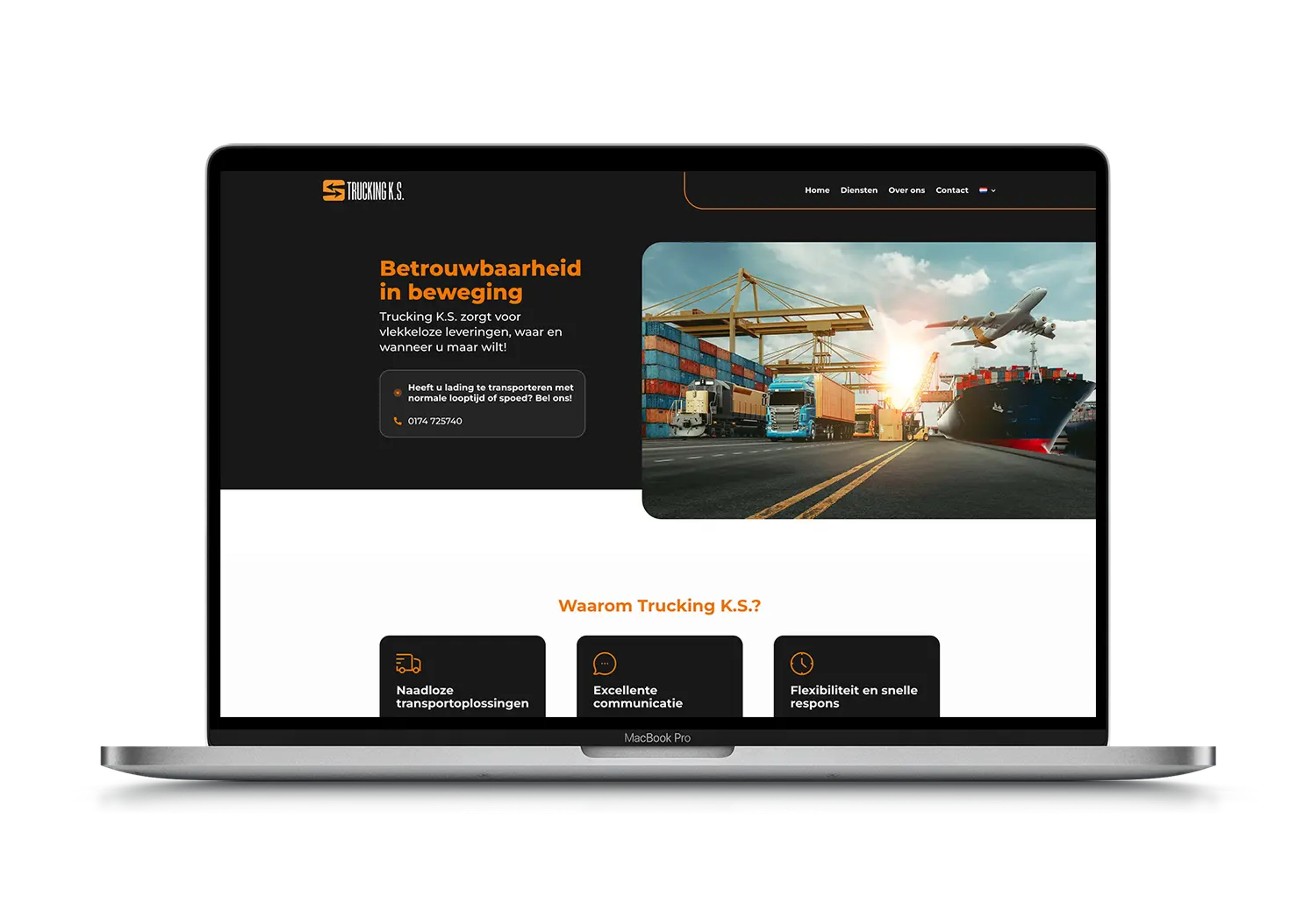 Trucking K.S. – mockup