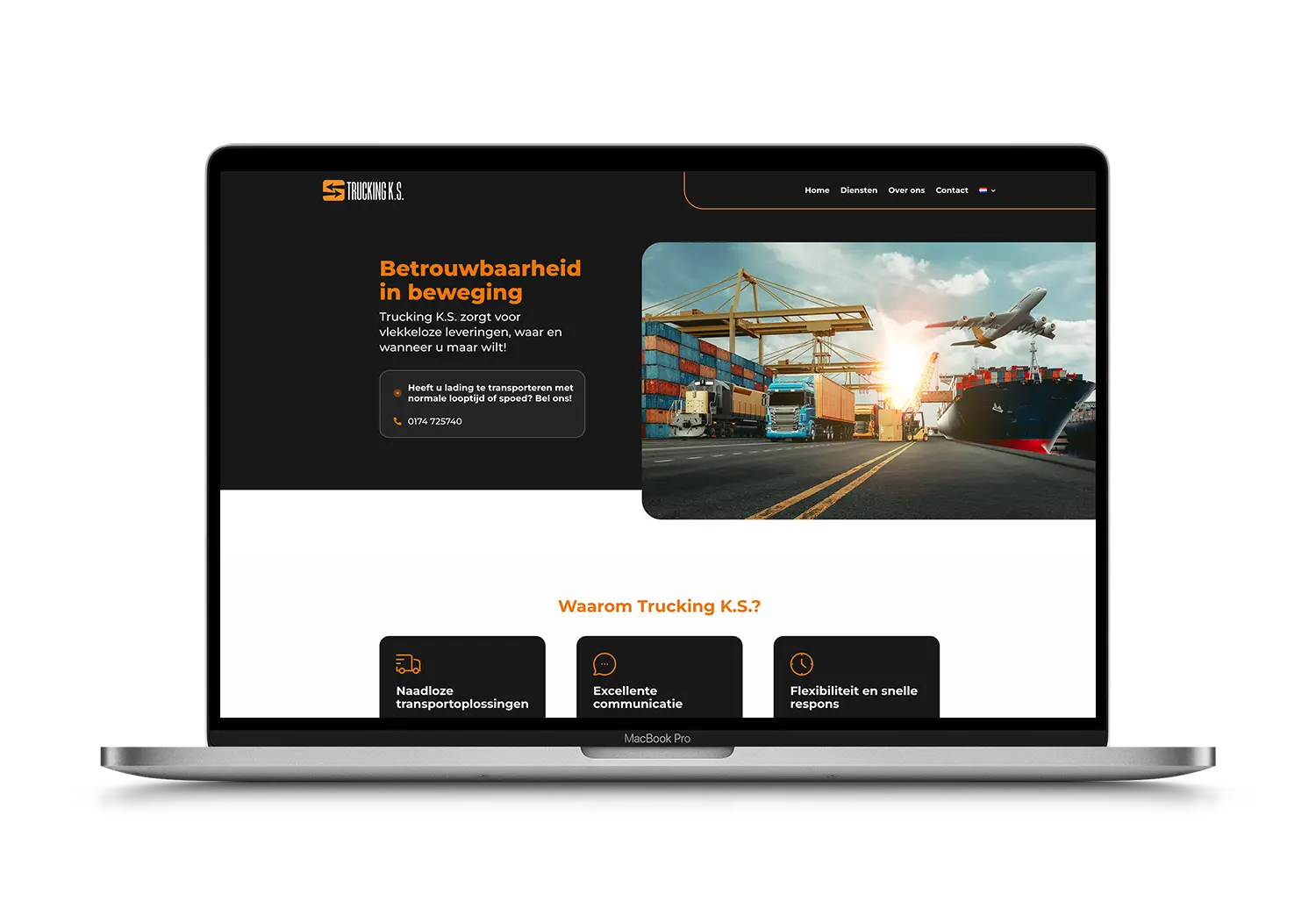 Trucking K.S. – mockup