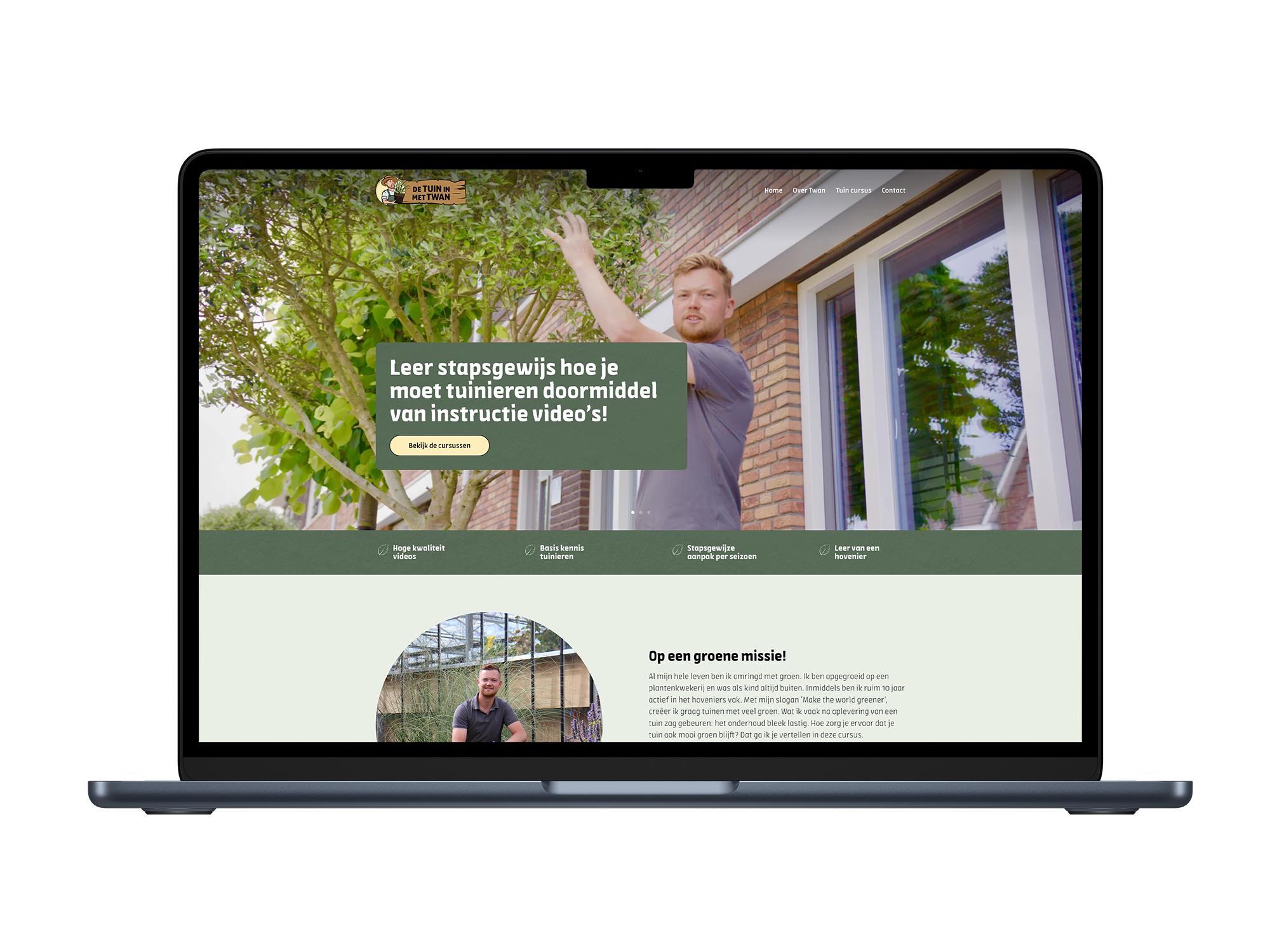 De tuin in met Twan – mockup
