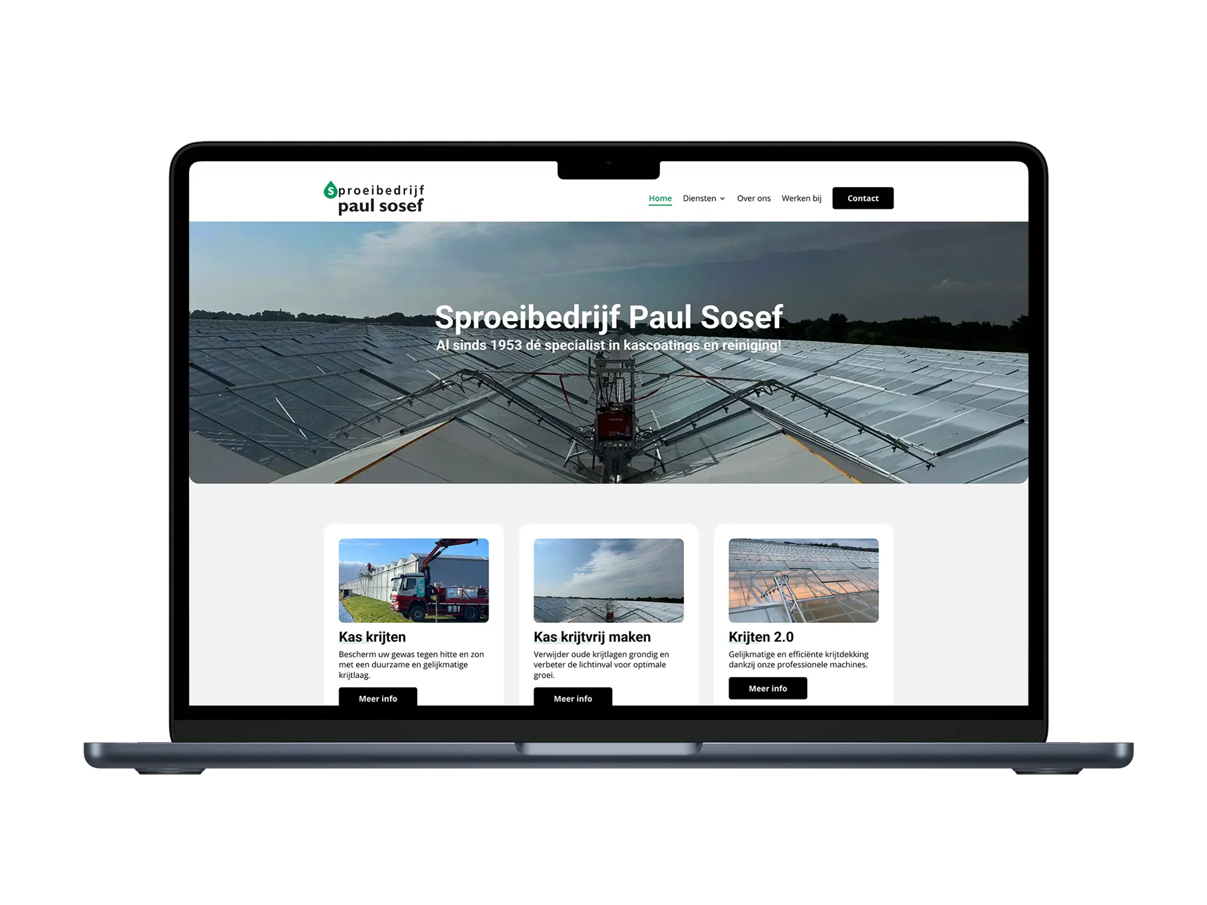 Sproeibedrijf Paul Sosef – mockup