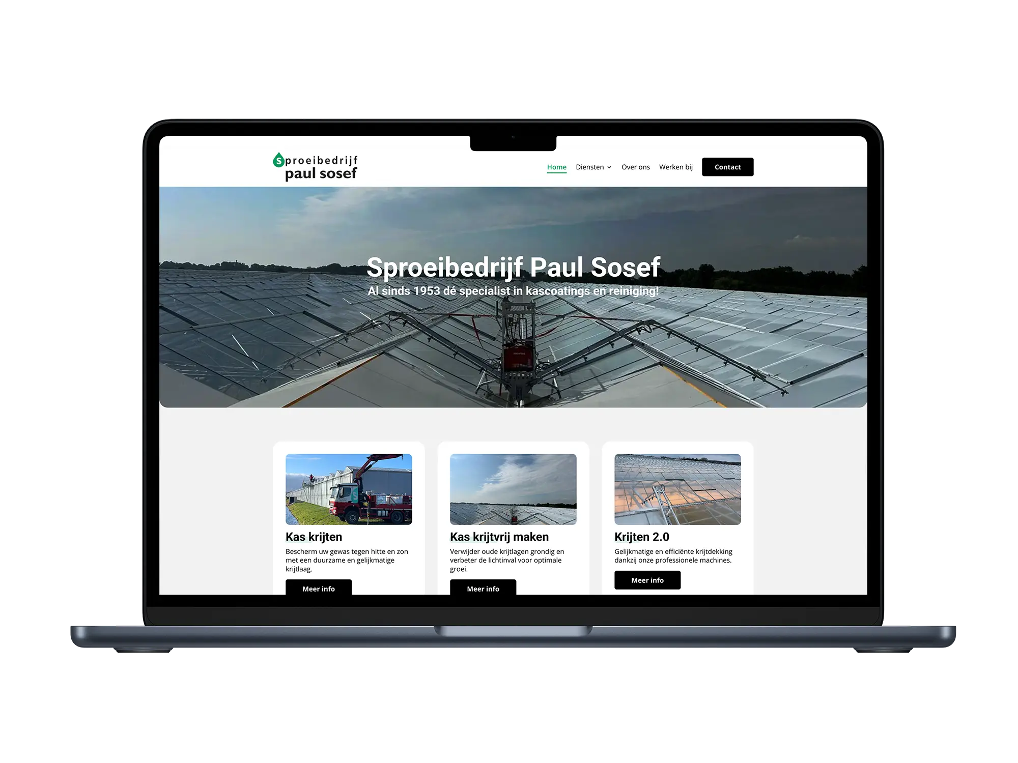 Sproeibedrijf Paul Sosef – mockup