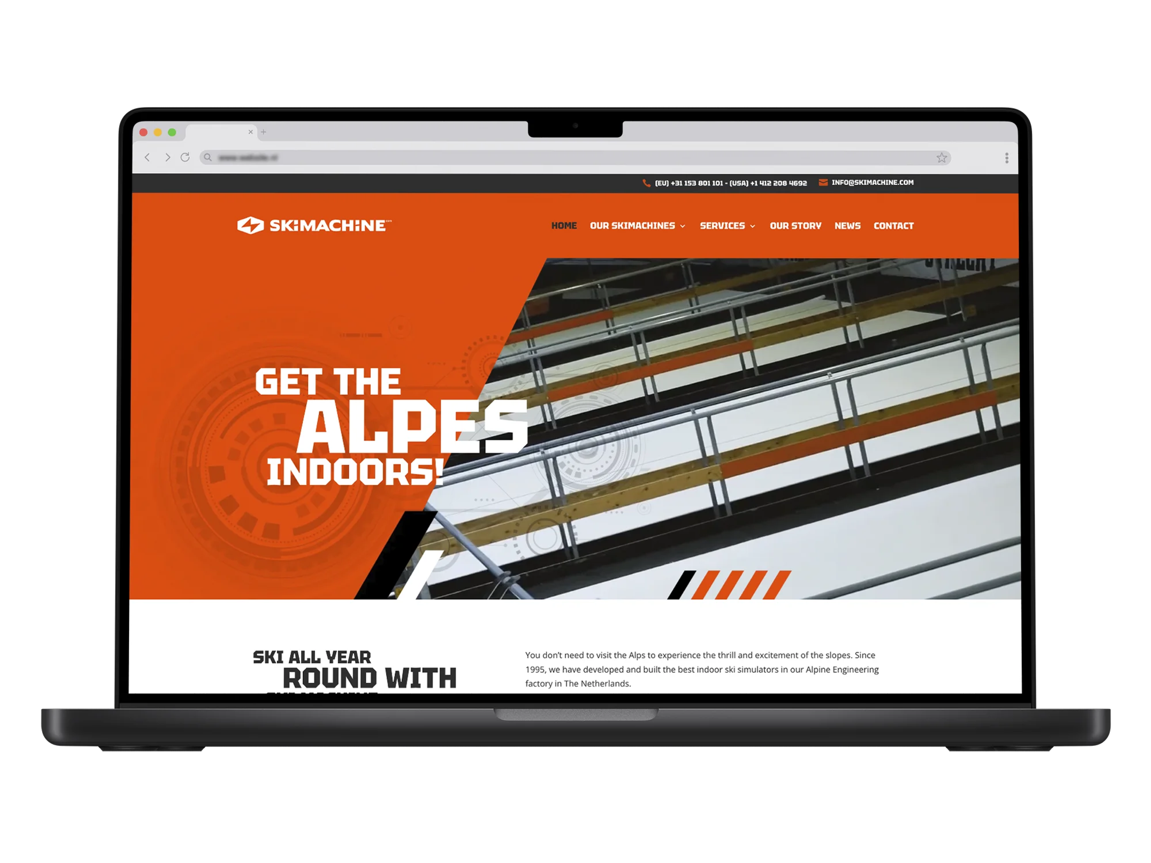 Ski machine – mockup
