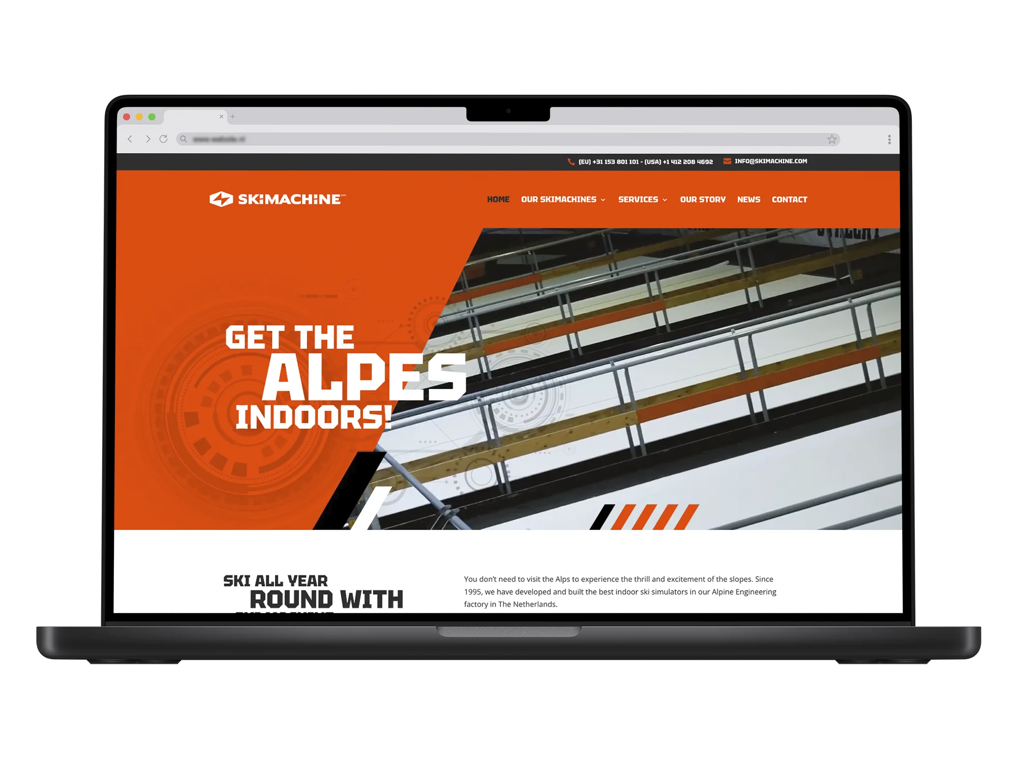 Ski machine – mockup