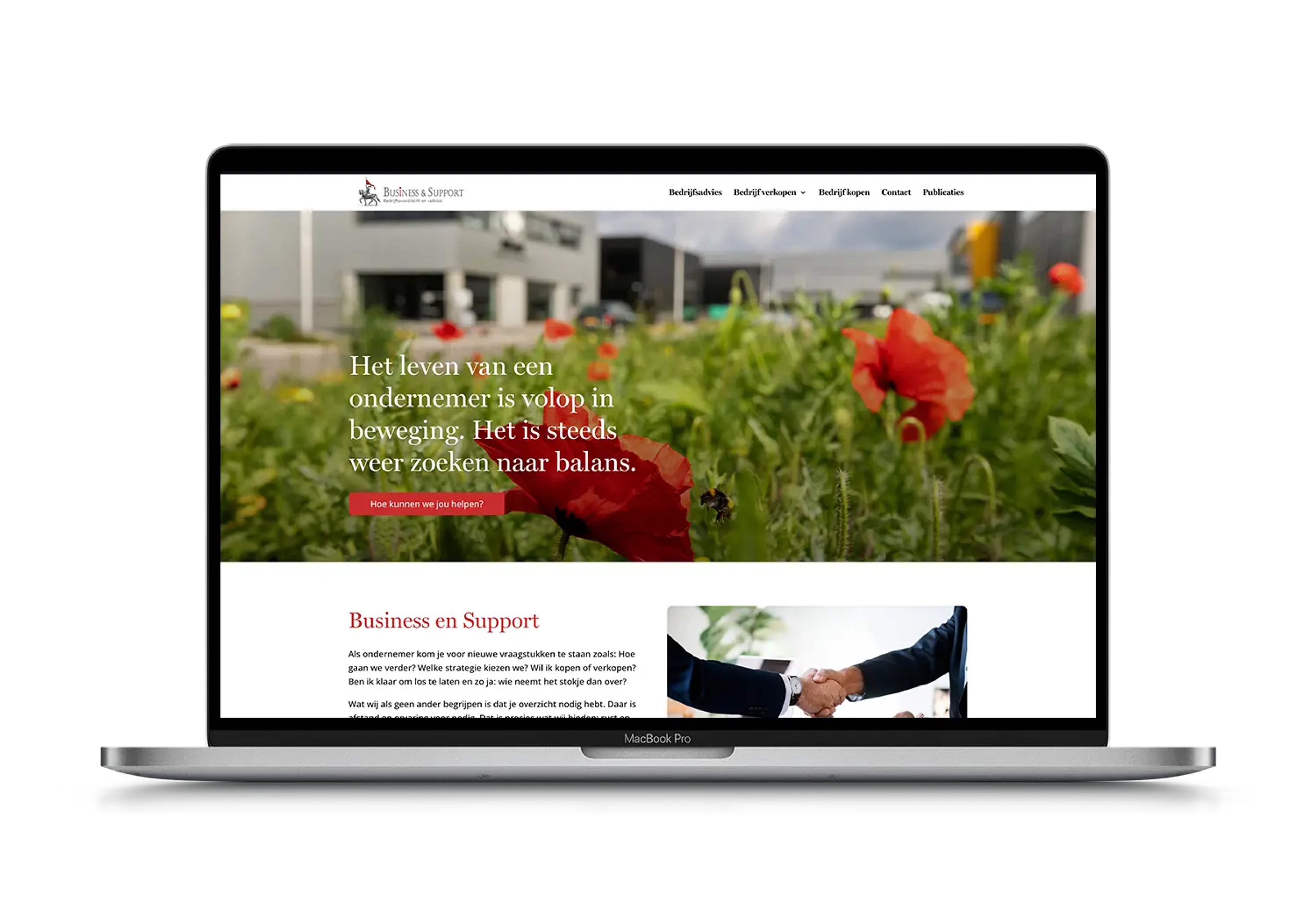 Business & Support – mockup