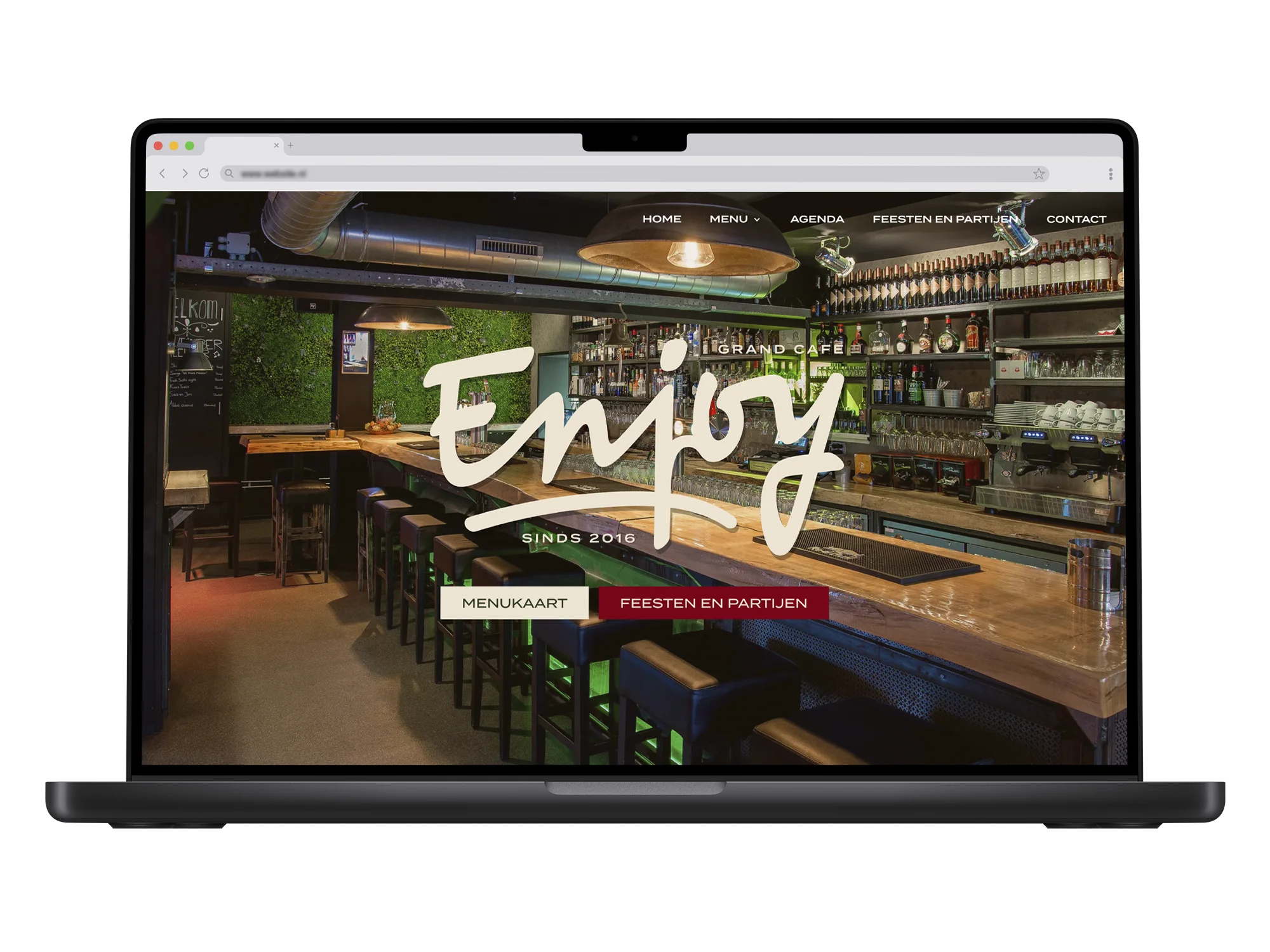 Grand café Enjoy – mockup
