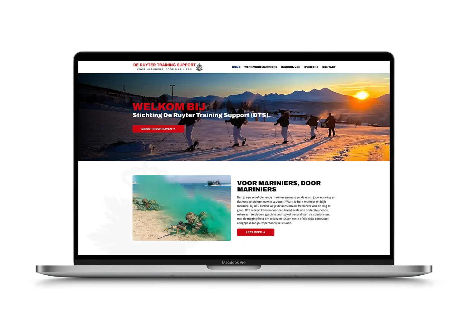 De Ruyter training & Support – mockup
