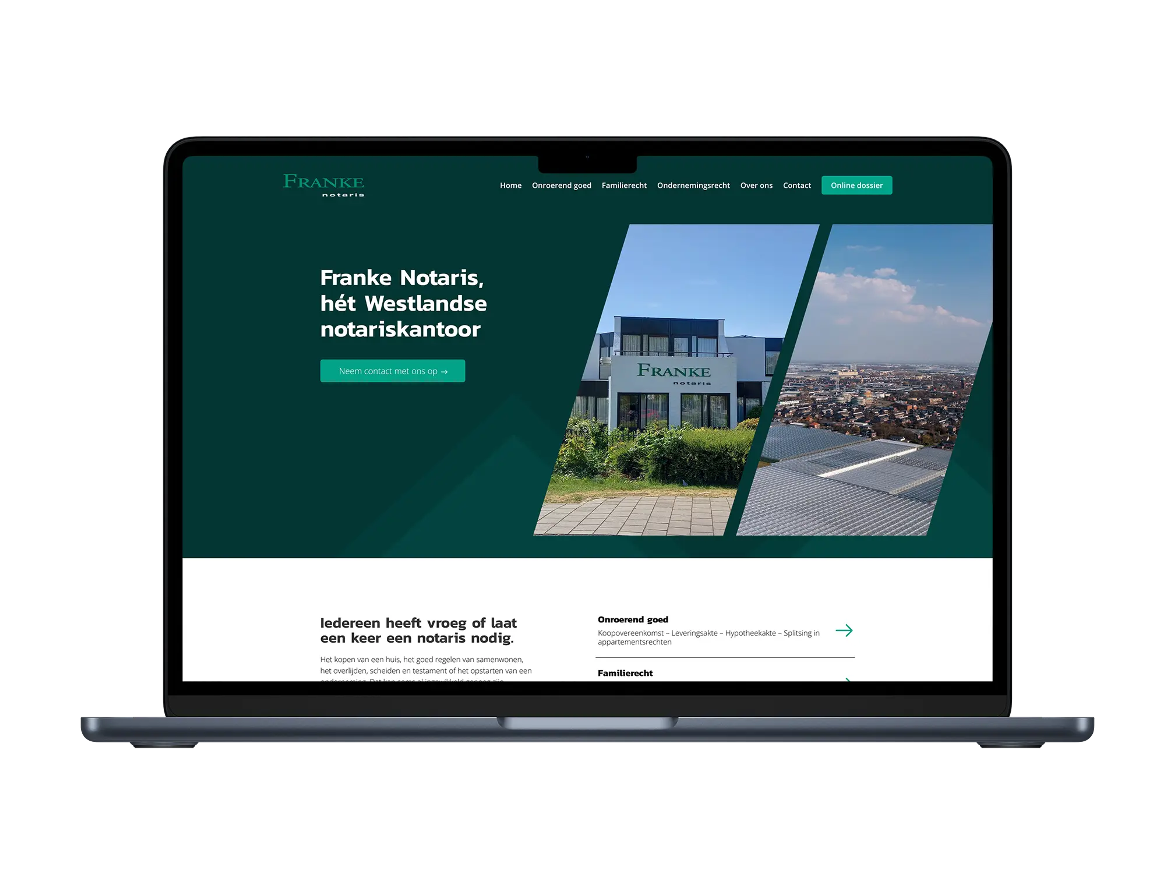 Franke Notaris – mockup