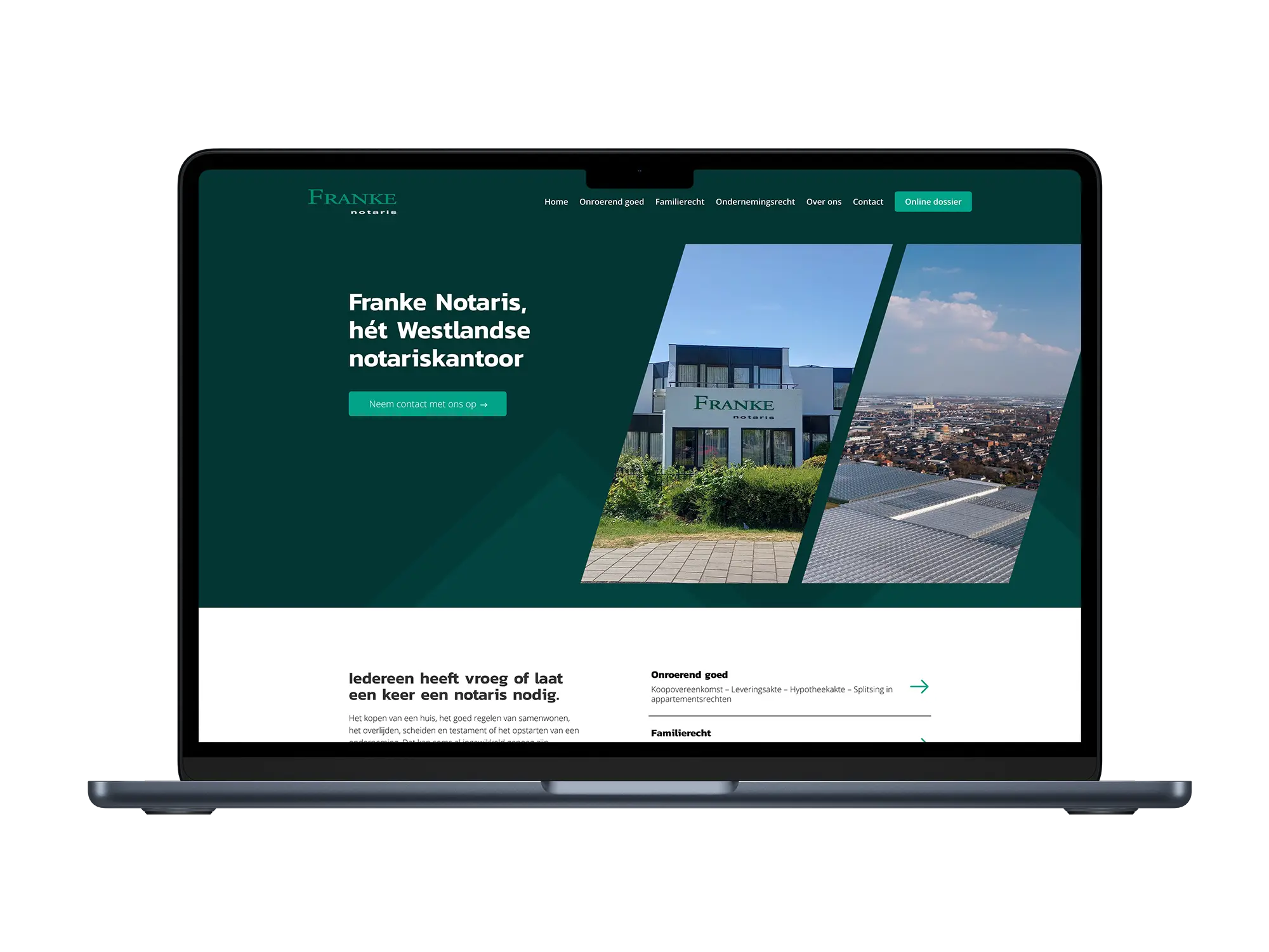 Franke Notaris – mockup