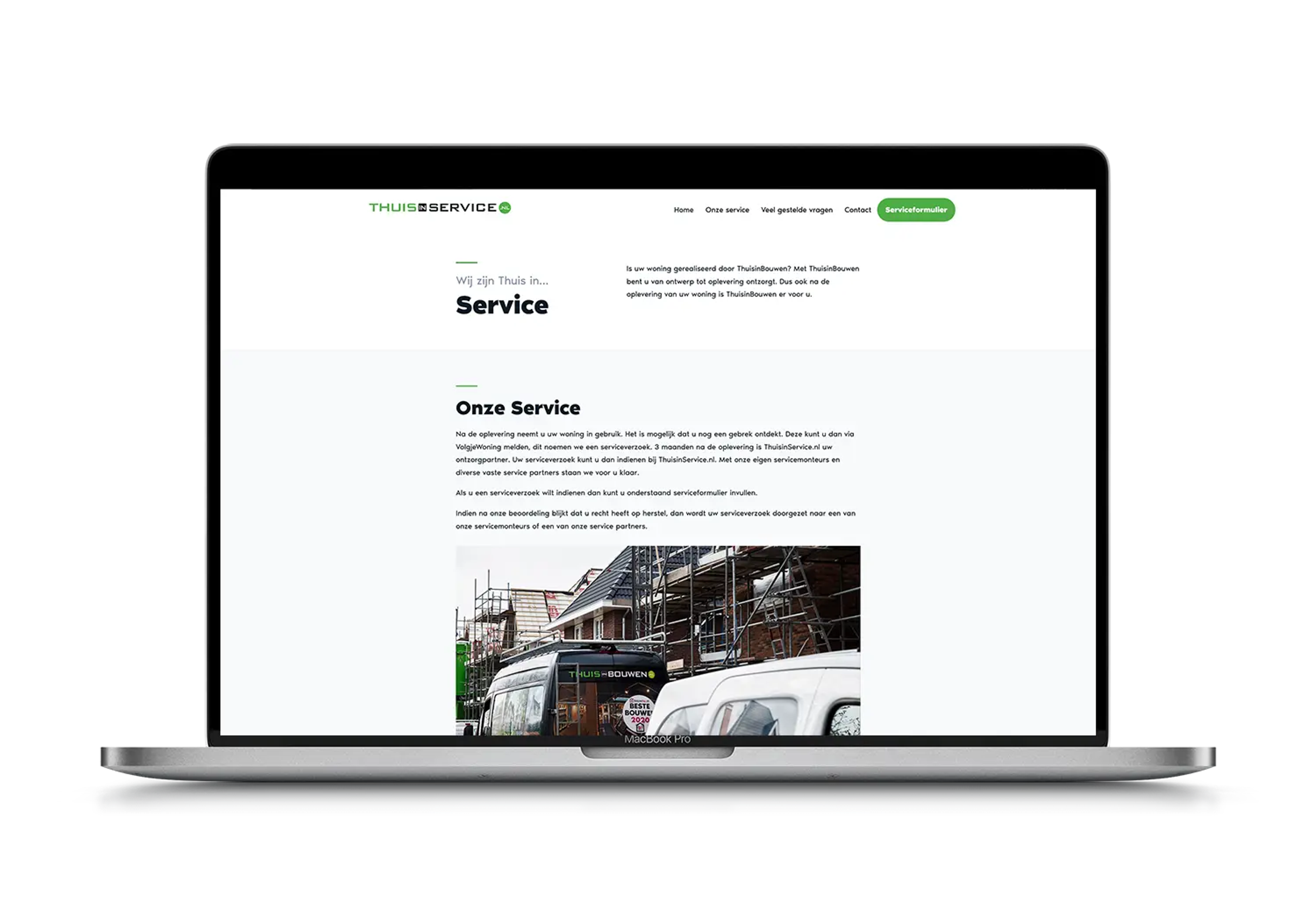 Thuis in service – mockup