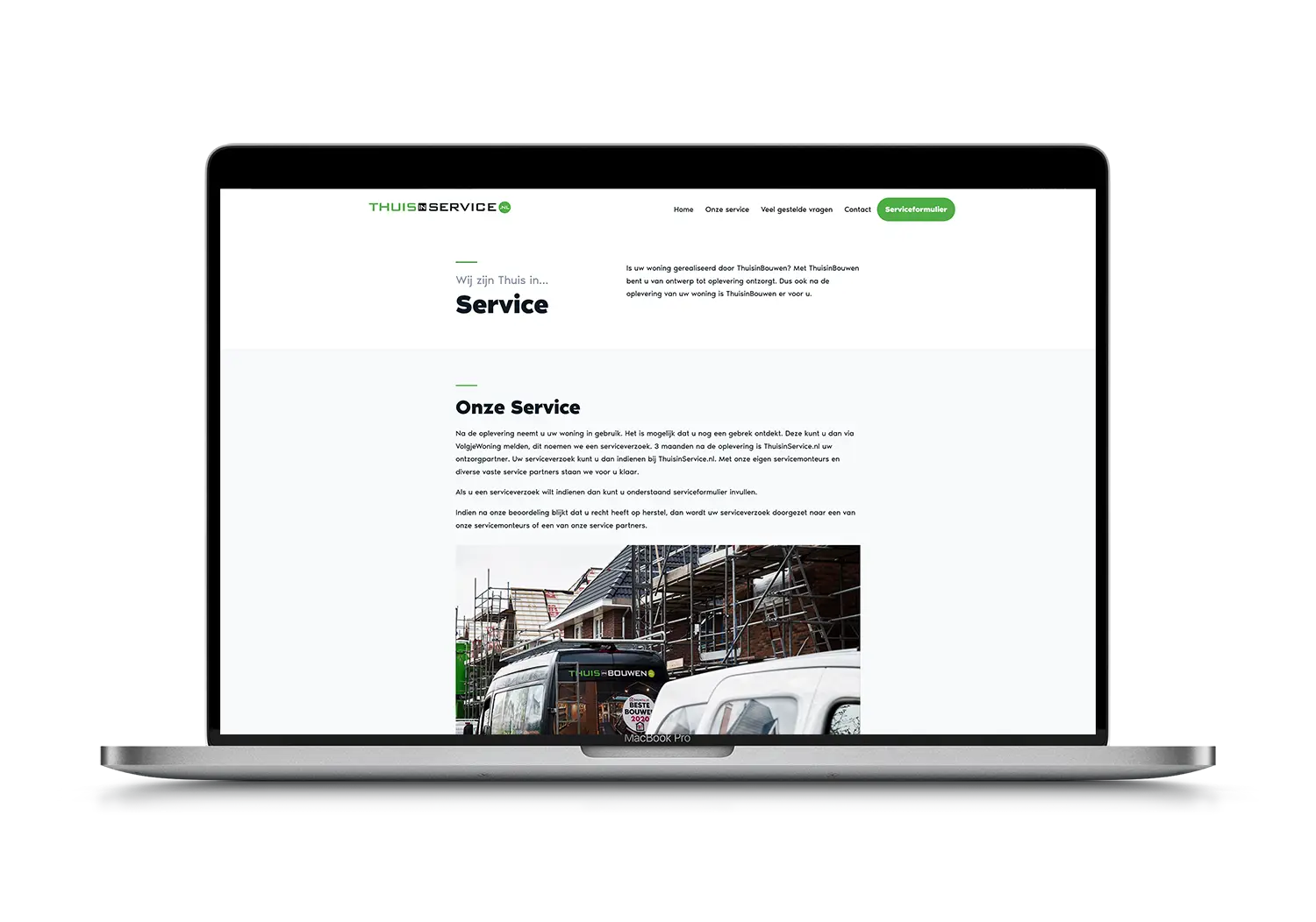 Thuis in service – mockup