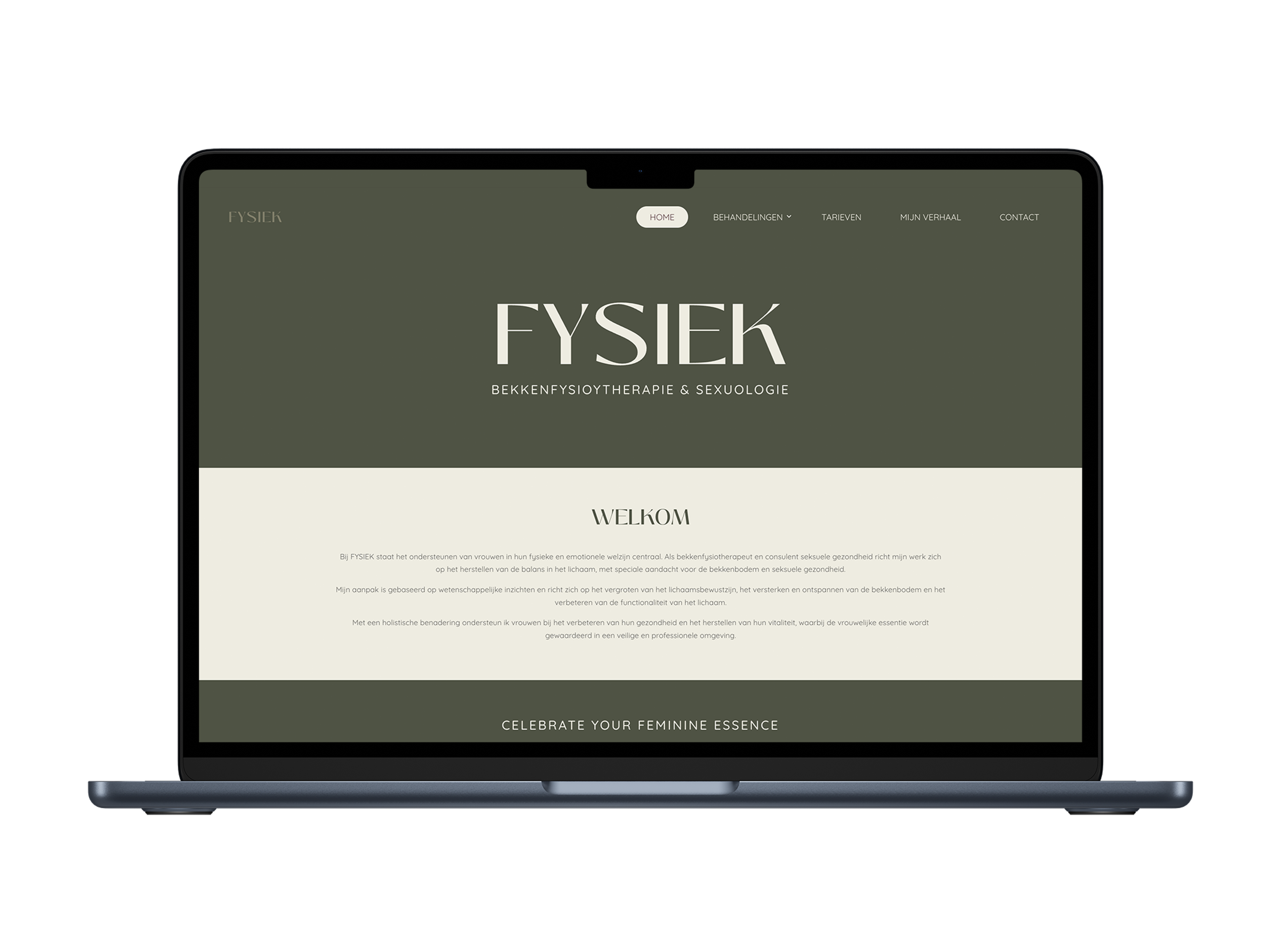 Fysiek Online – mockup