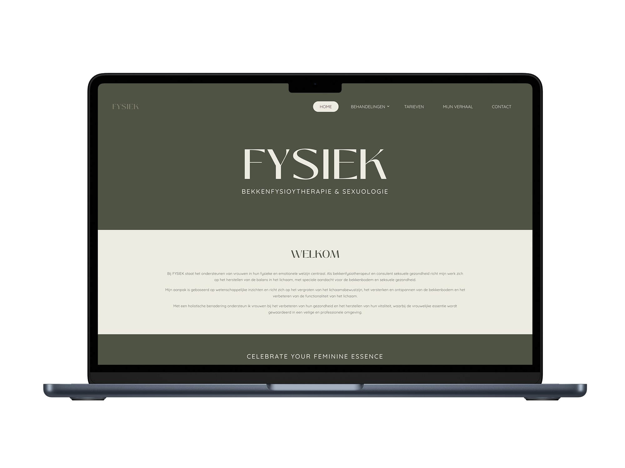Fysiek Online – mockup
