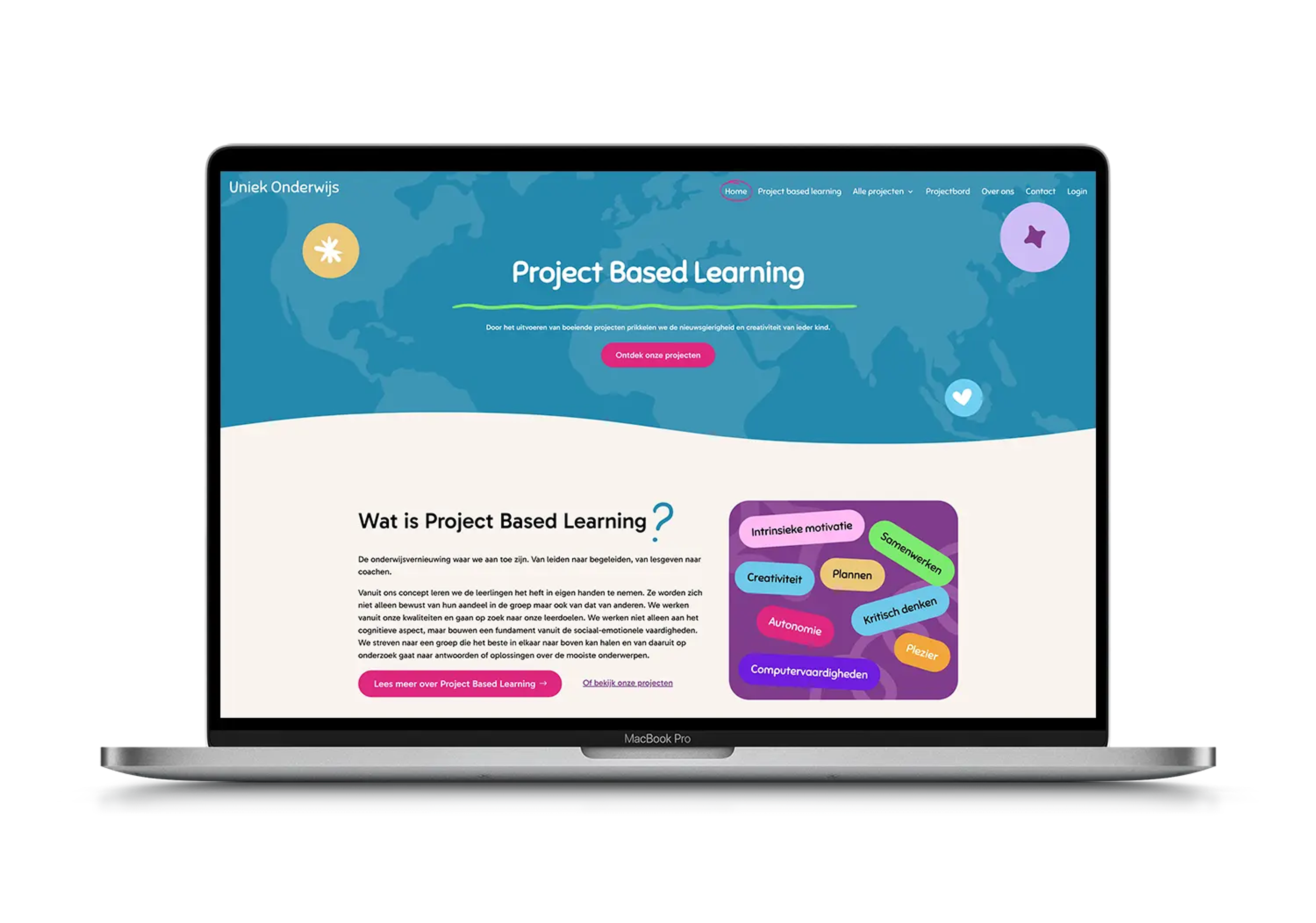 Uniek Onderwijs – mockup